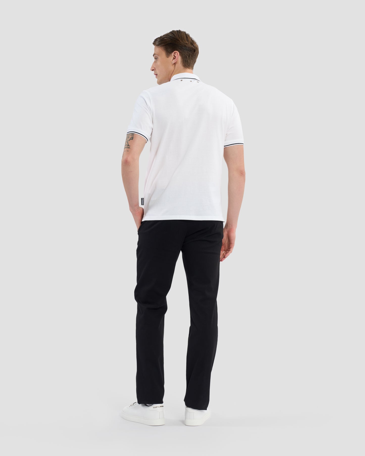 Logo Monogram Patched Polo Shirt