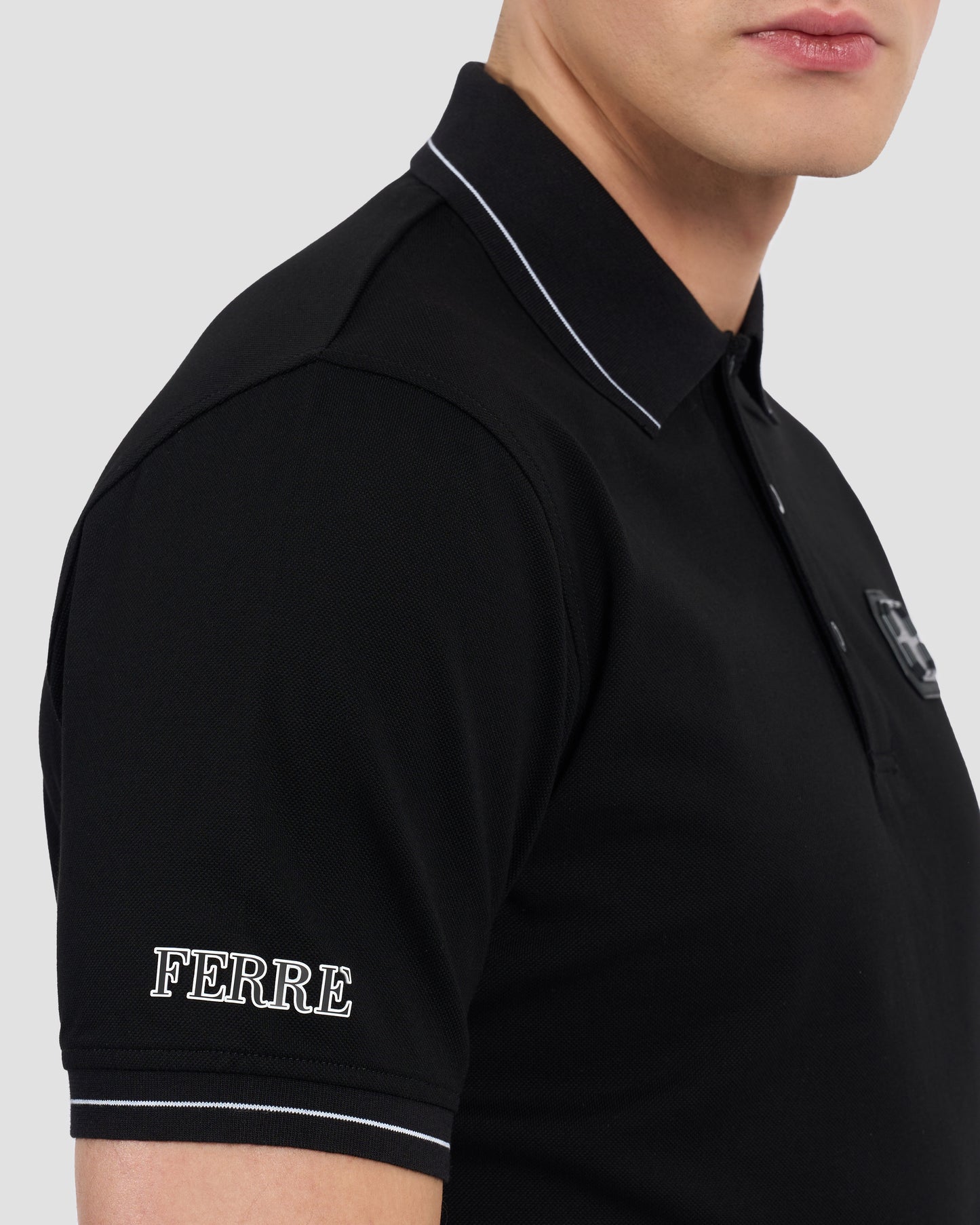 Ferré Printed Sleeve Polo Shirt