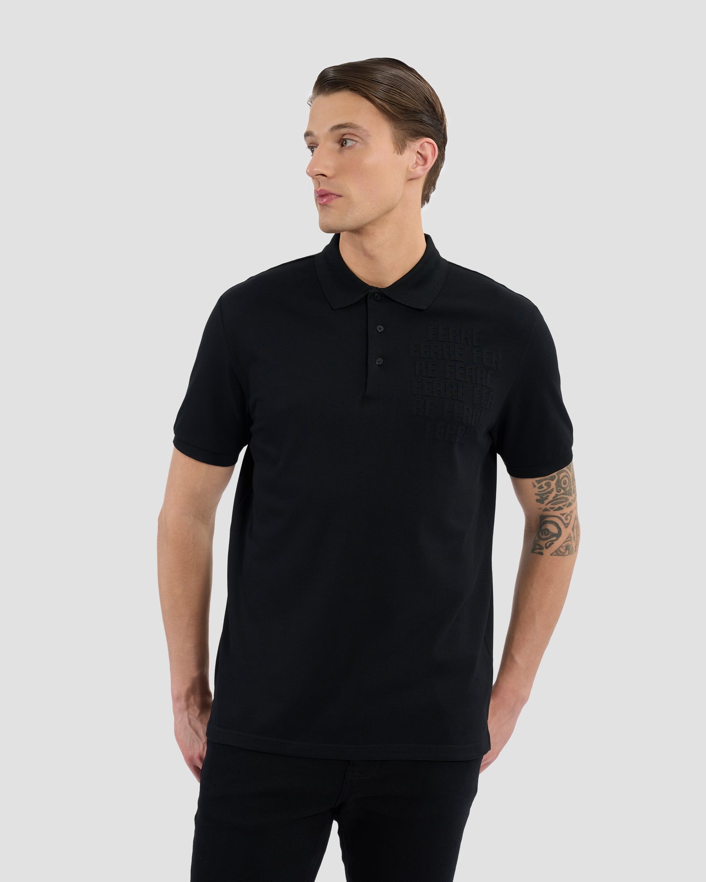 Monochrome Ferré Embellished Polo Shirt
