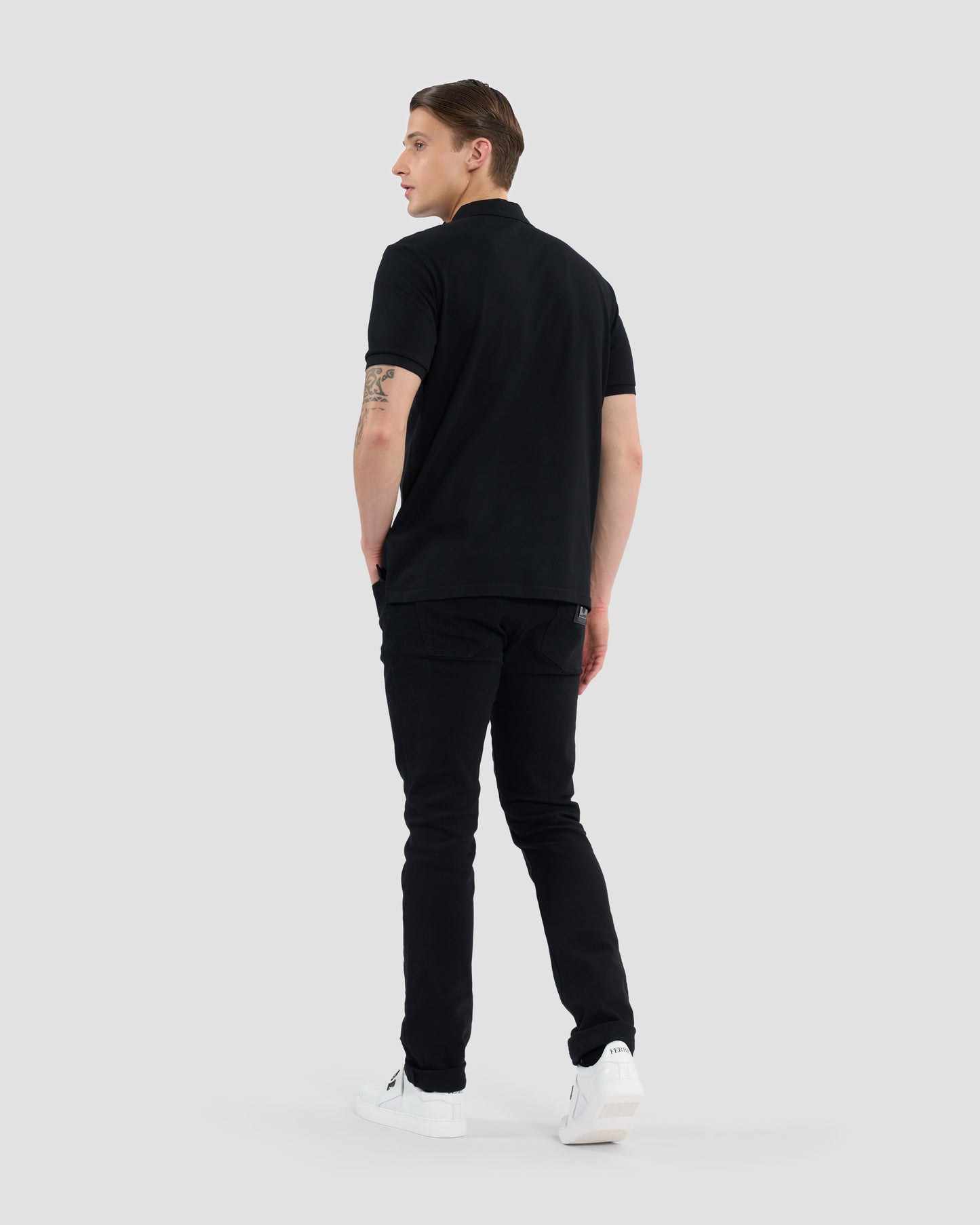 Monochrome Ferré Embellished Polo Shirt