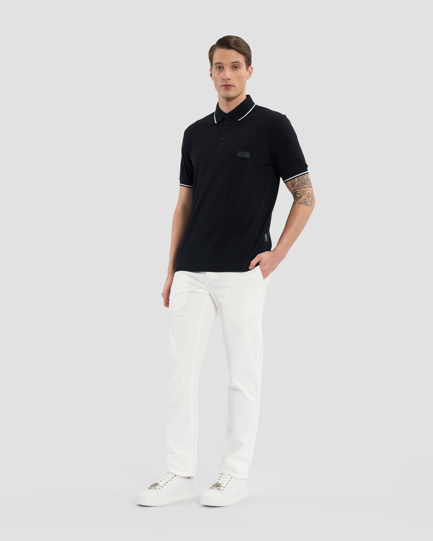 Silicone Patched Polo Shirt