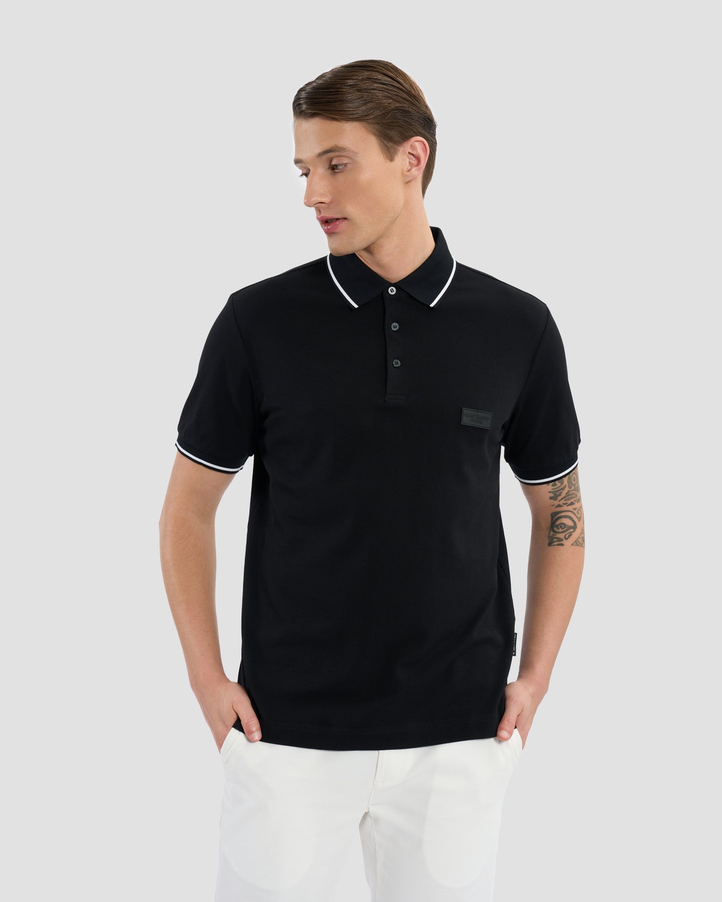 Silicone Patched Polo Shirt