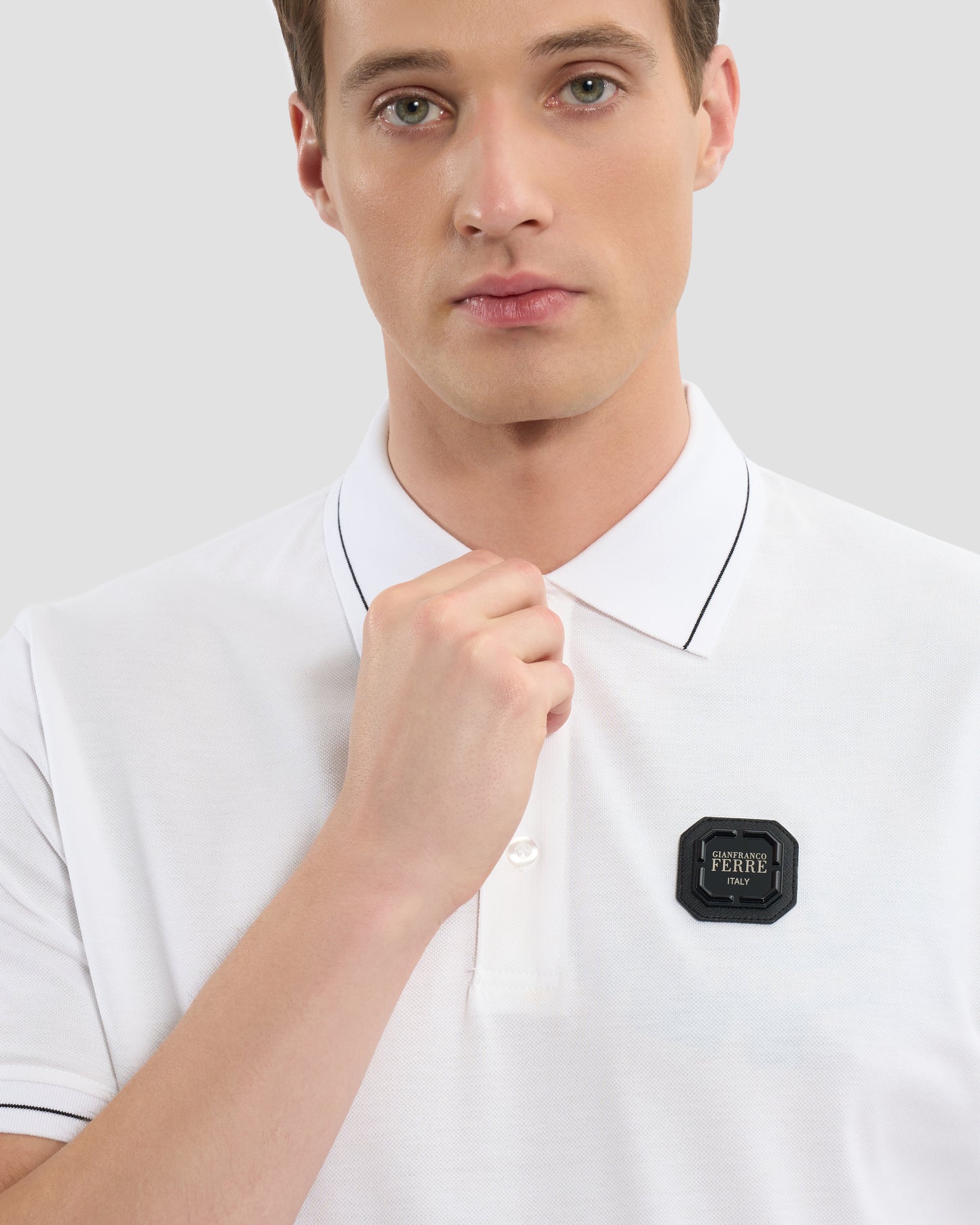 Ferré Embellished Sleeve Polo Shirt