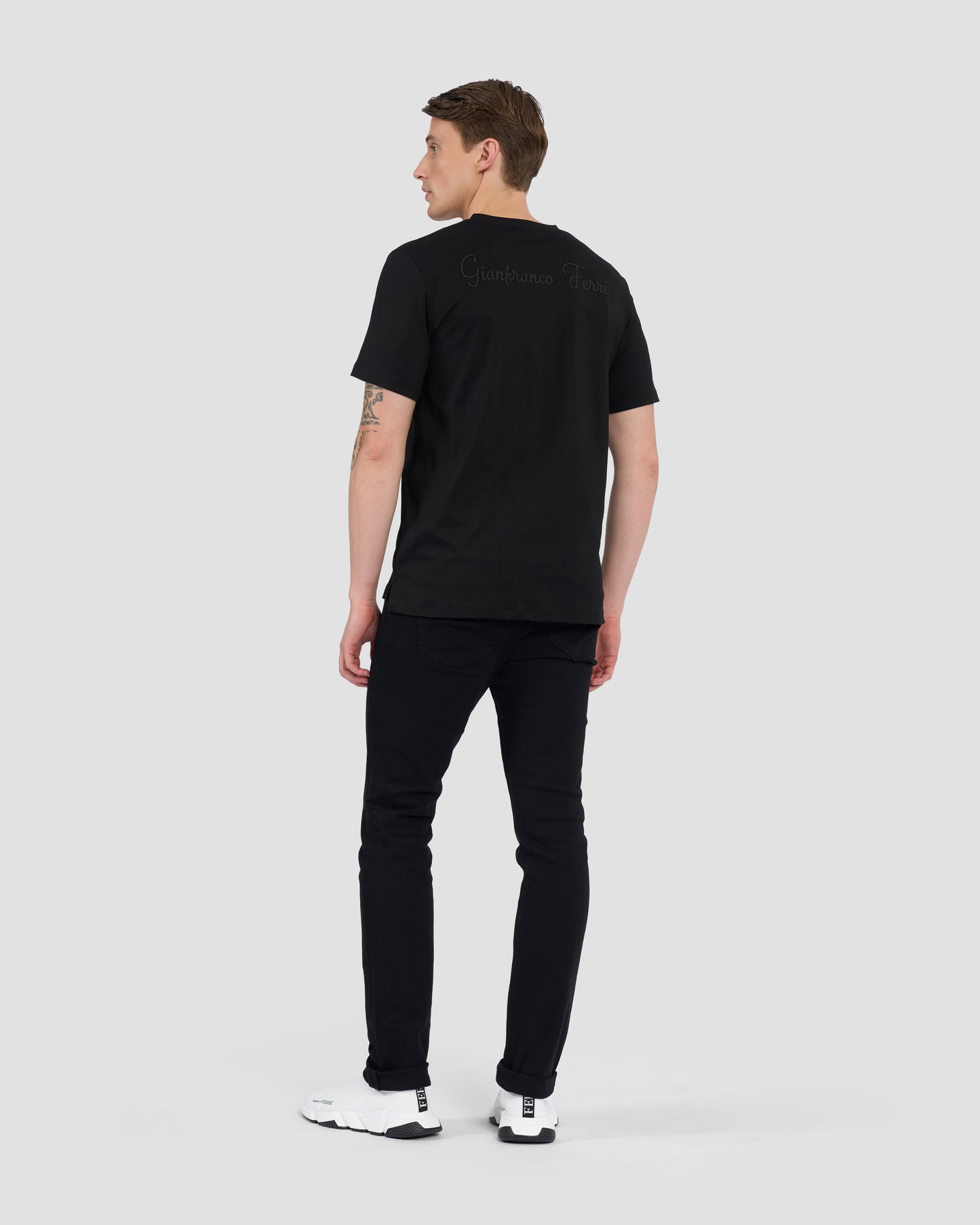 Script Brand Printed Back T-Shirt