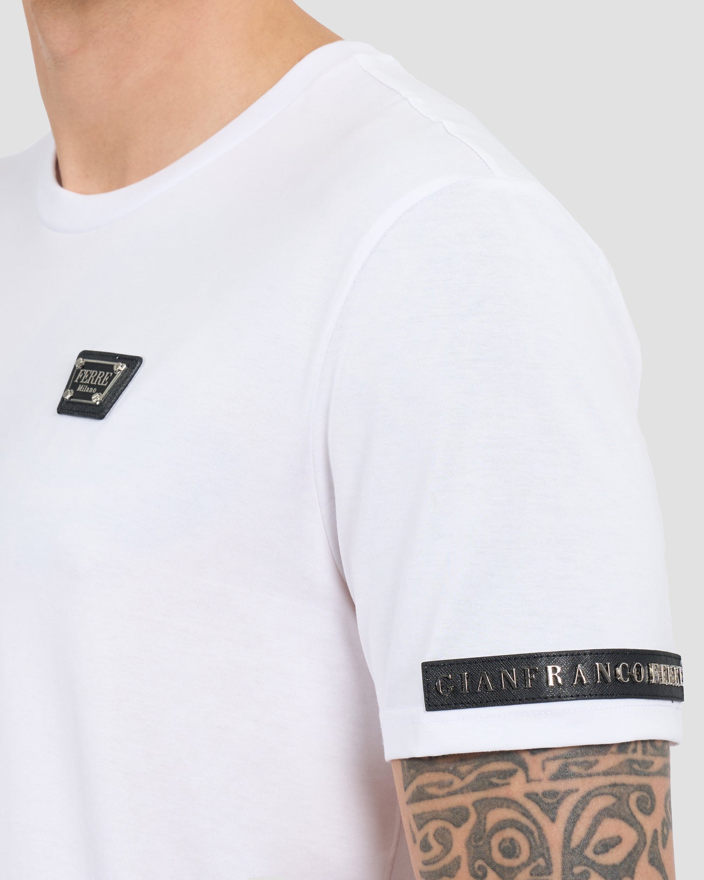 Brand Lettering Embellished T-Shirt