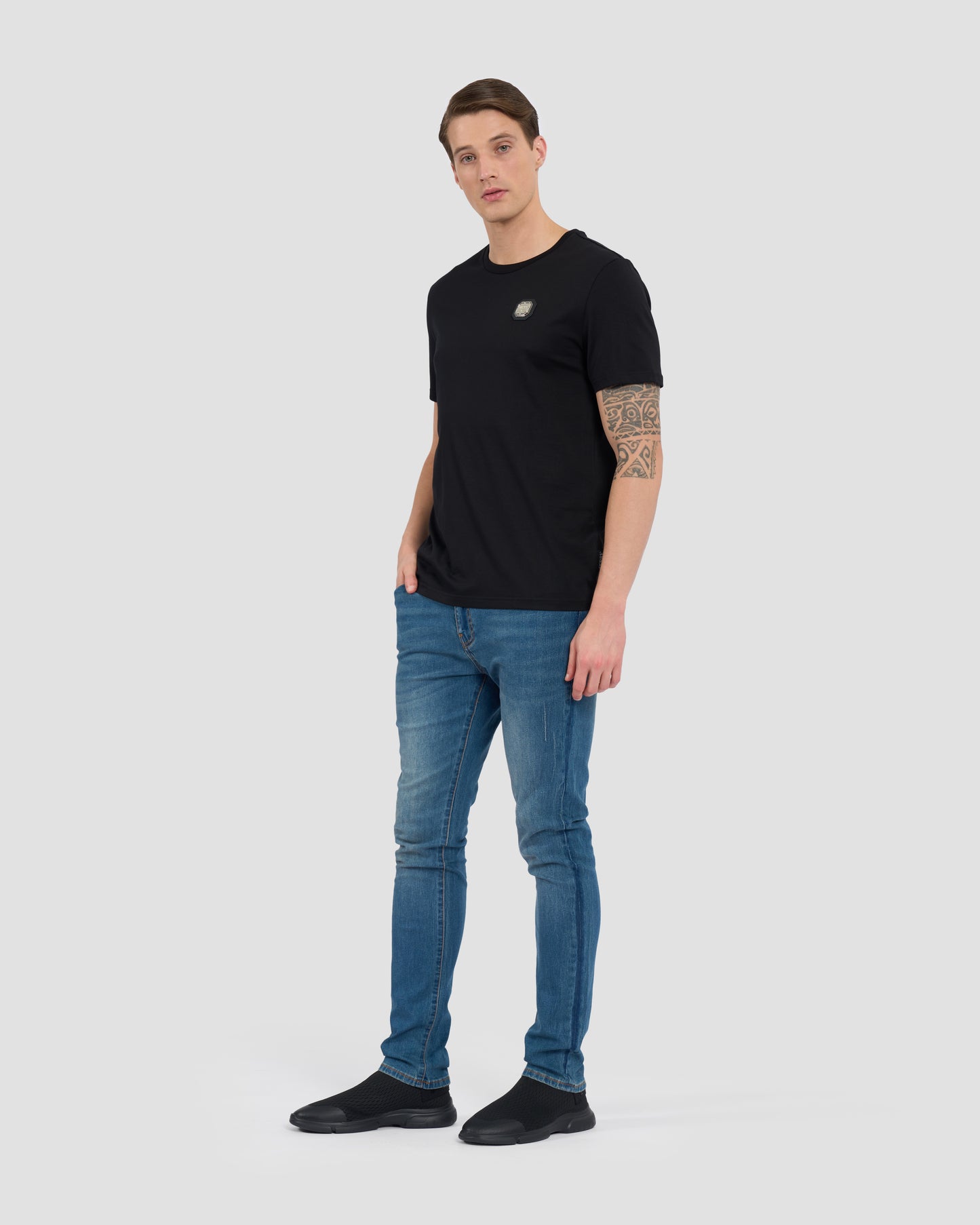 Metal Brand Patched Chest T-Shirt