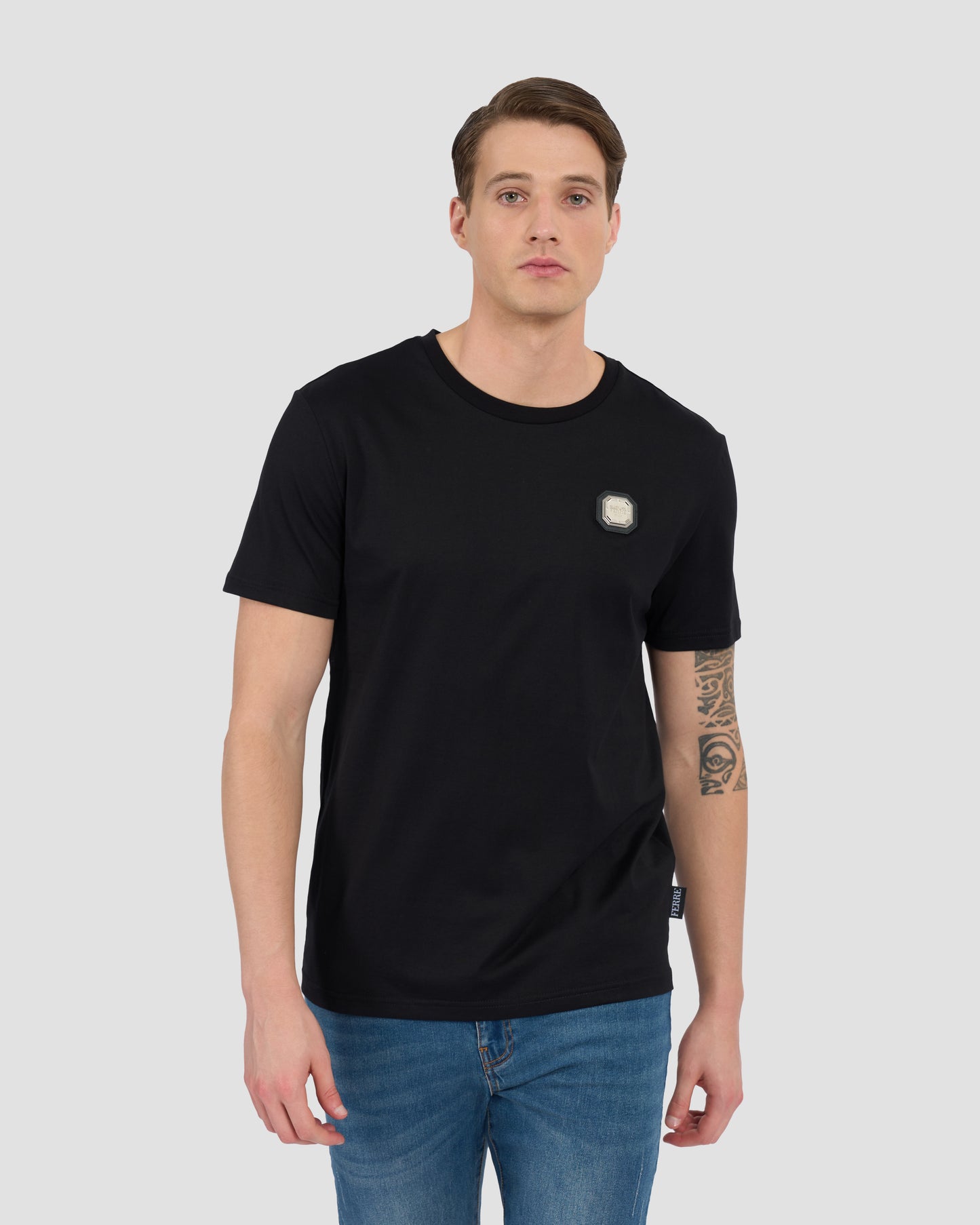 Metal Brand Patched Chest T-Shirt