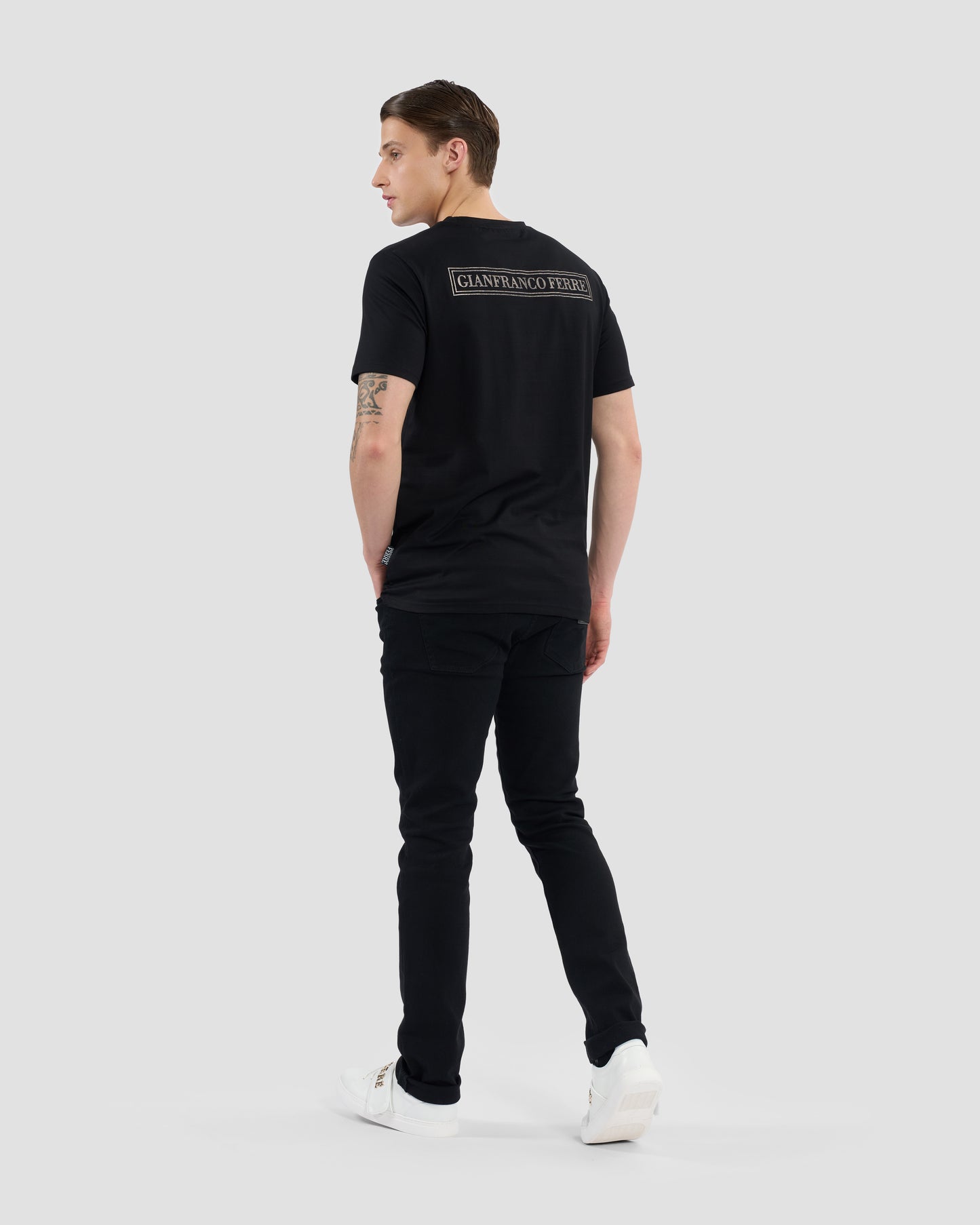 Striped Metallic Front T-Shirt