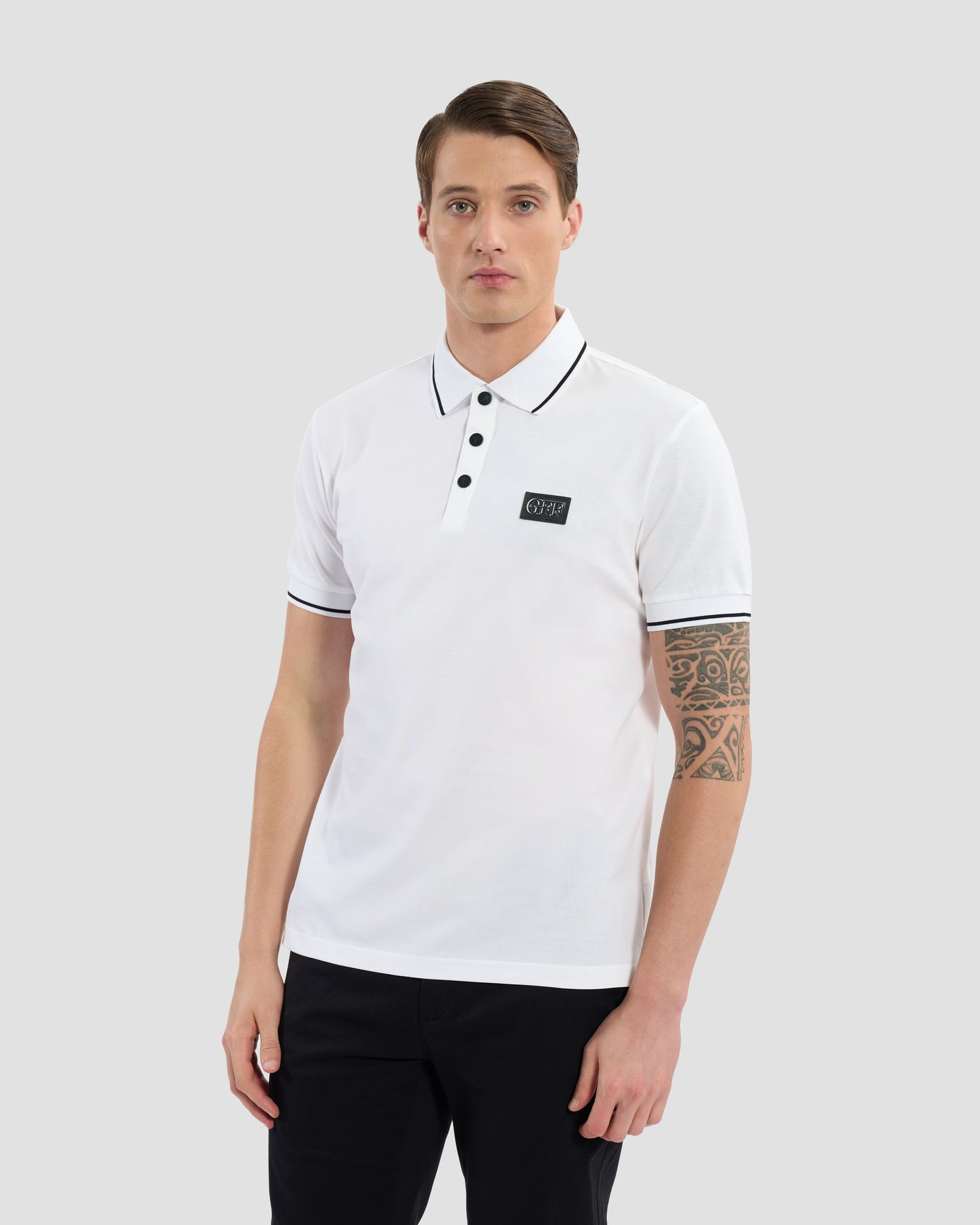 Logo Embellished Chest Polo Shirt
