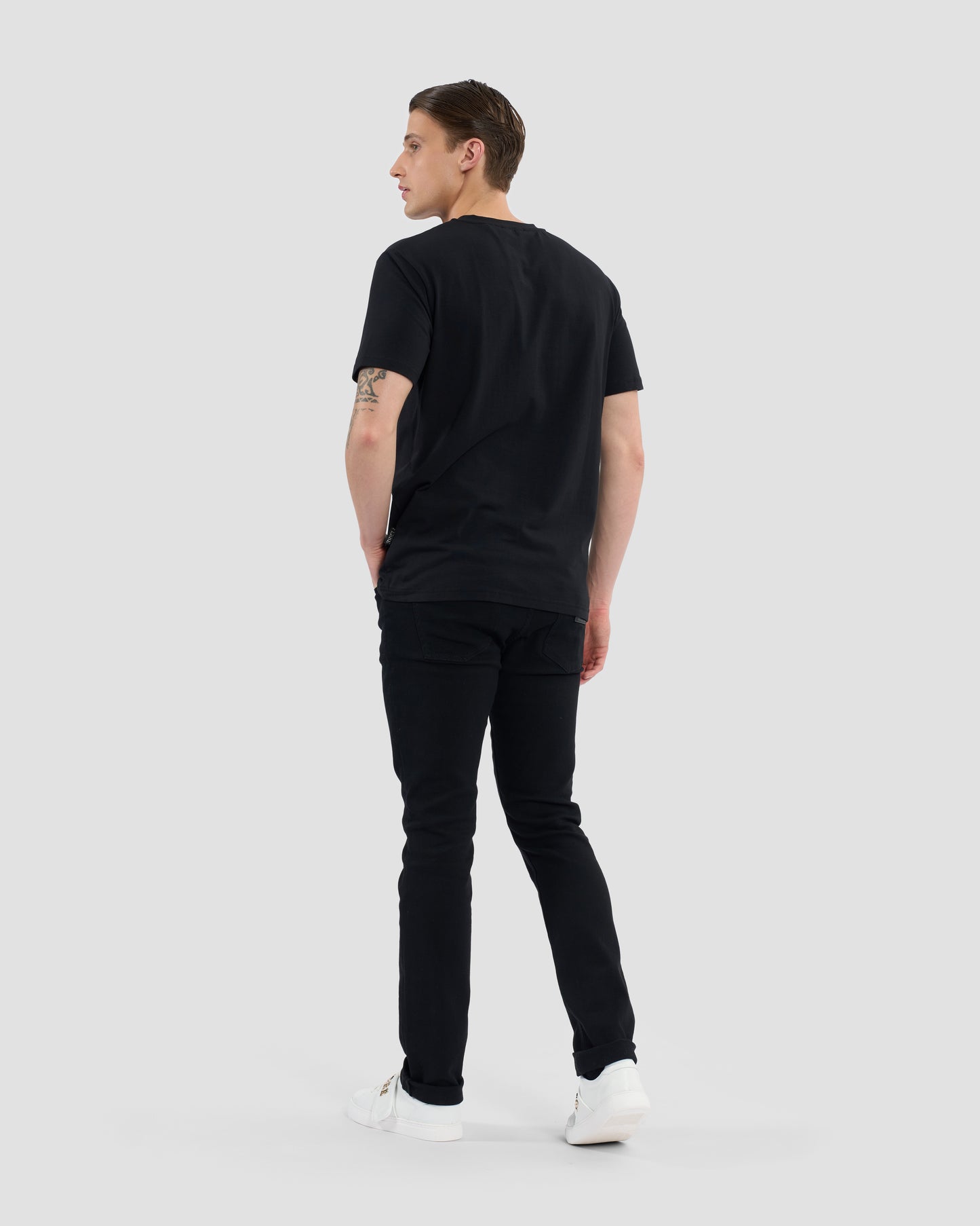 Brand Sequins Embellished T-Shirt