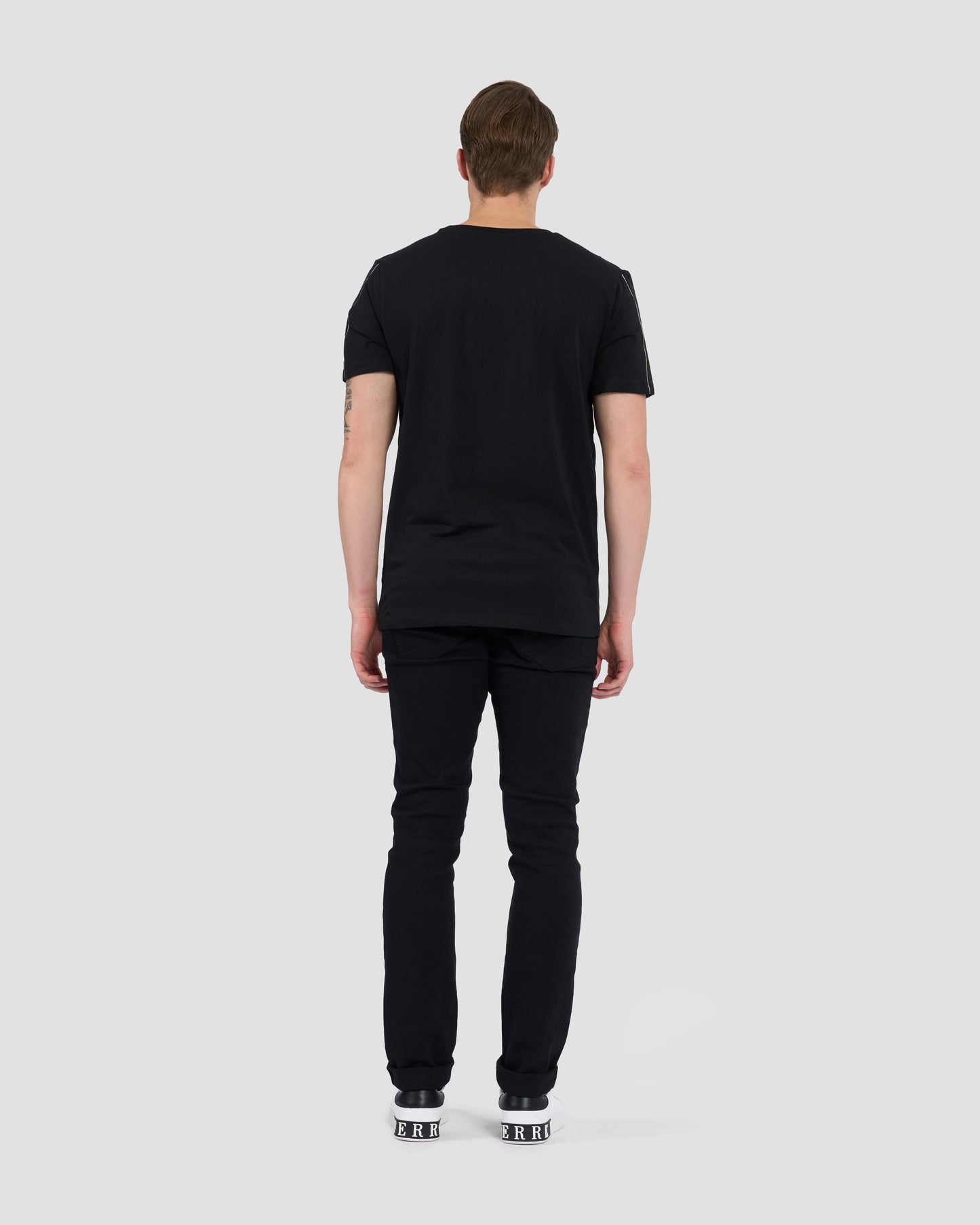 Mesh Brand Accented T-Shirt