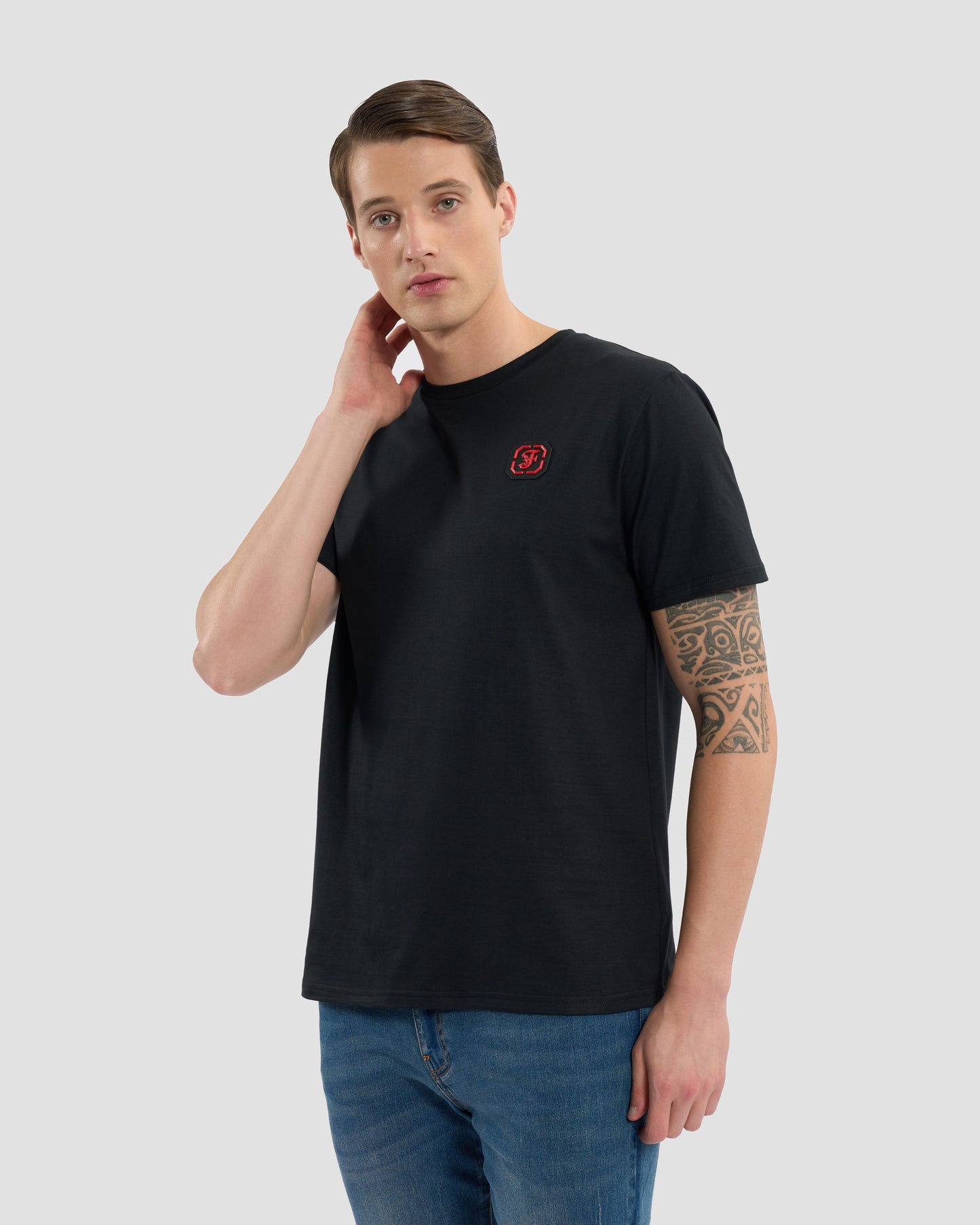 Rhinestones Gothic Ferré Print T-Shirt