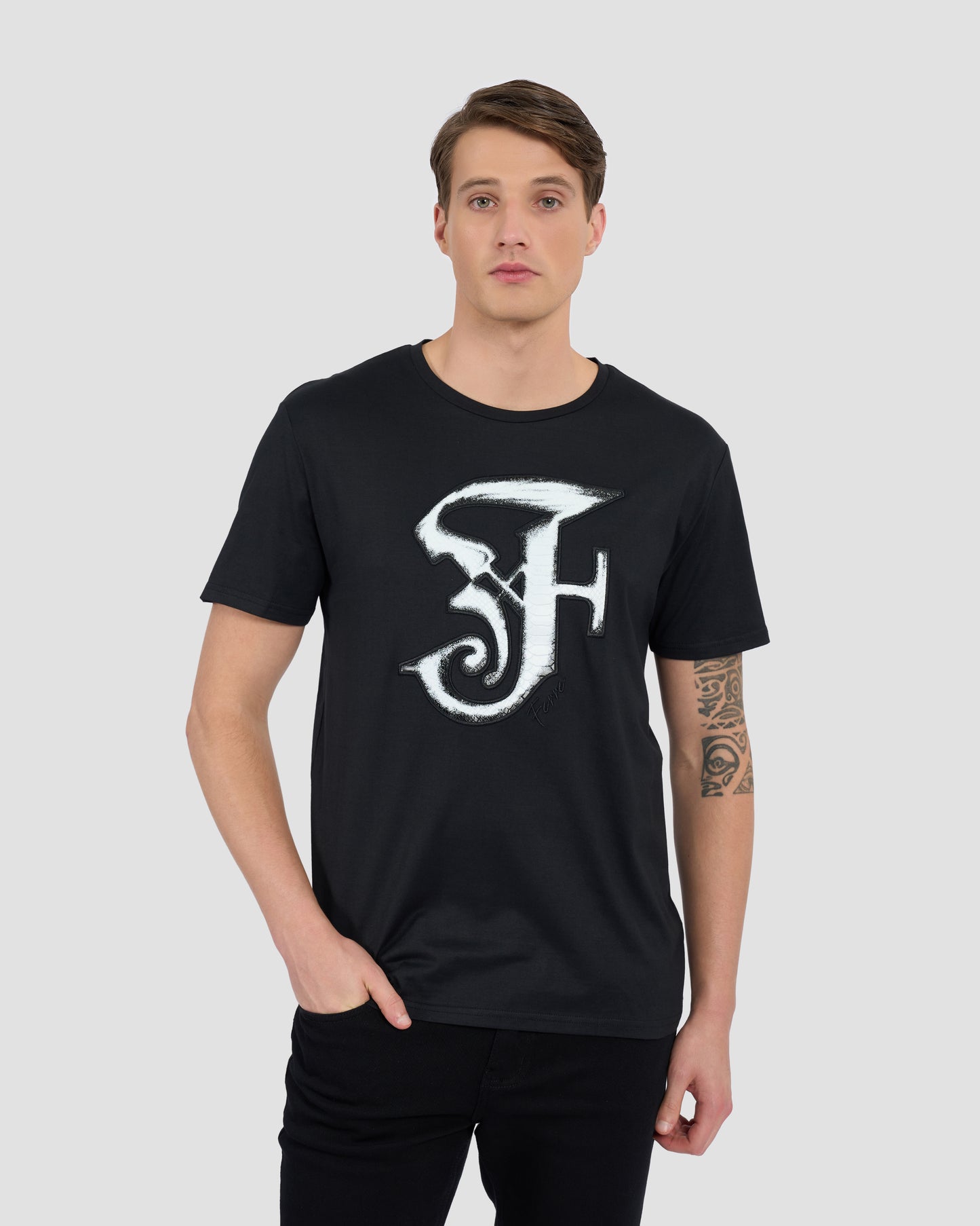 Gothic Ferré Patched T-Shirt
