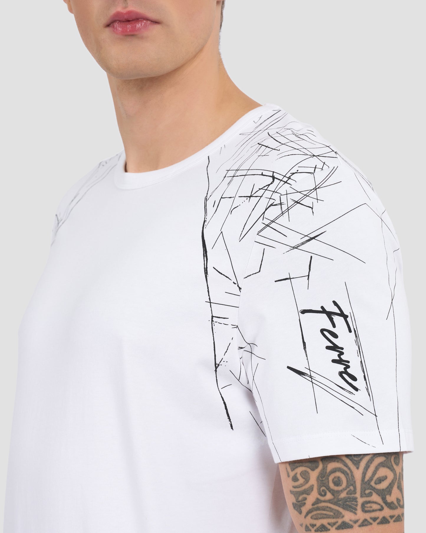 Ferré Streaks Print T-Shirt