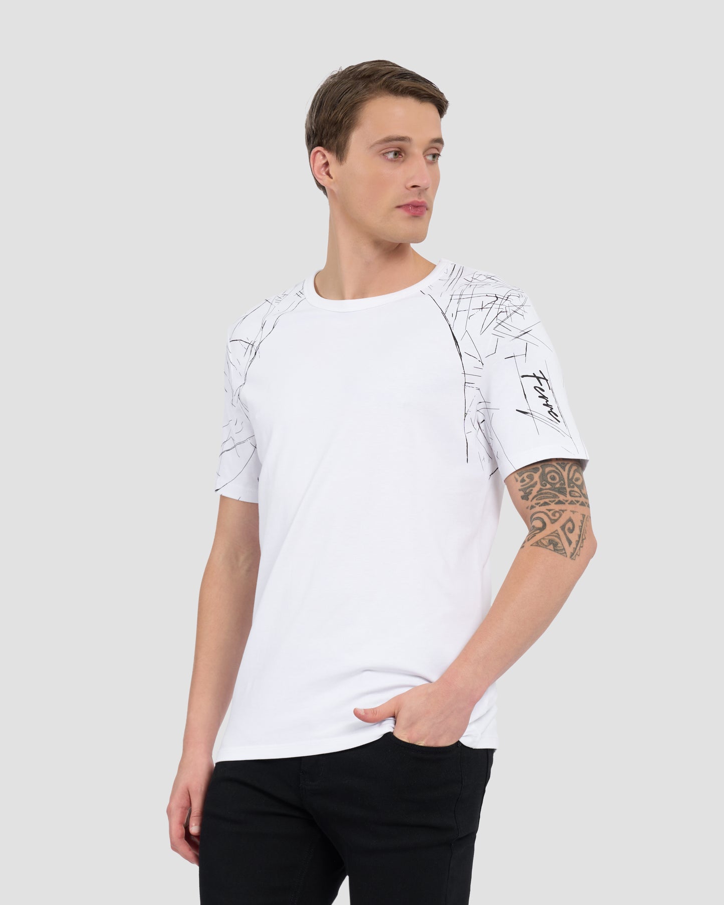 Ferré Streaks Print T-Shirt