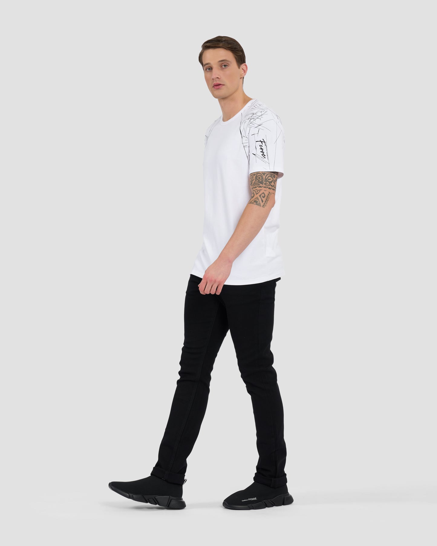 Ferré Streaks Print T-Shirt