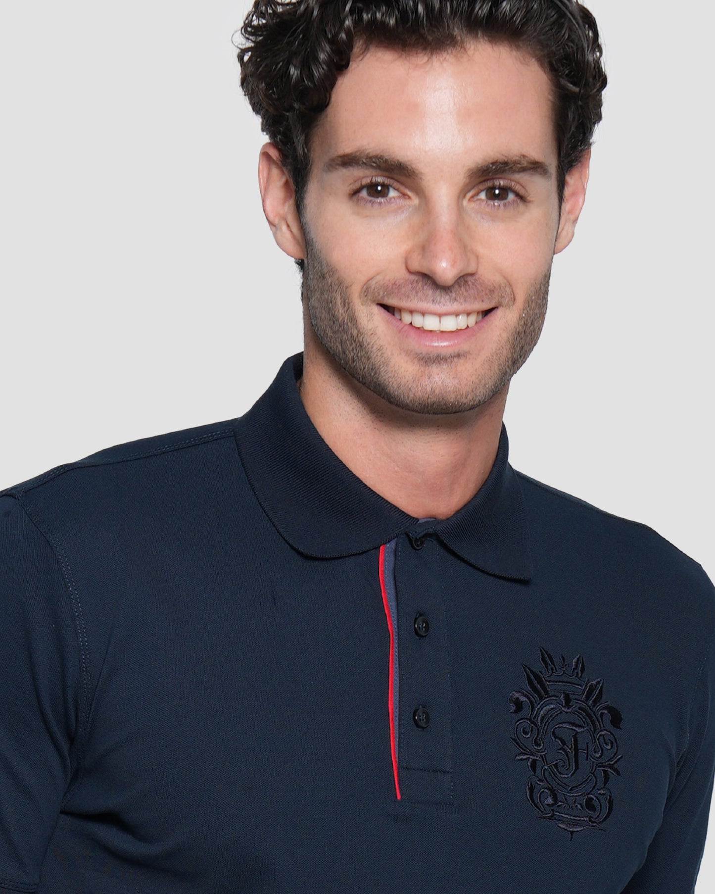 Embroidered Emblem Polo Shirt