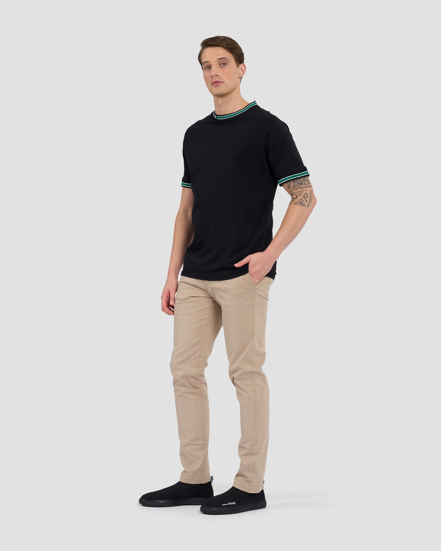 Ferré Ribbed Ringer Tee