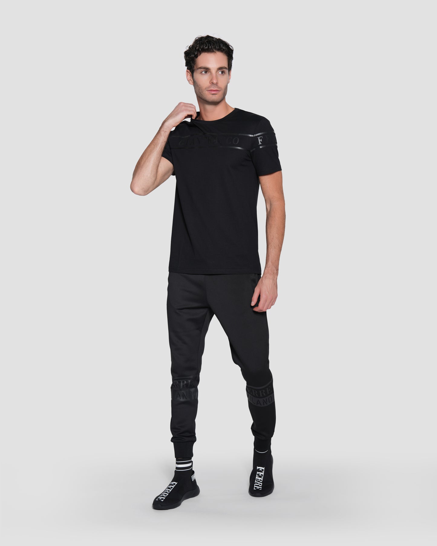 Logo Print Black T-shirt