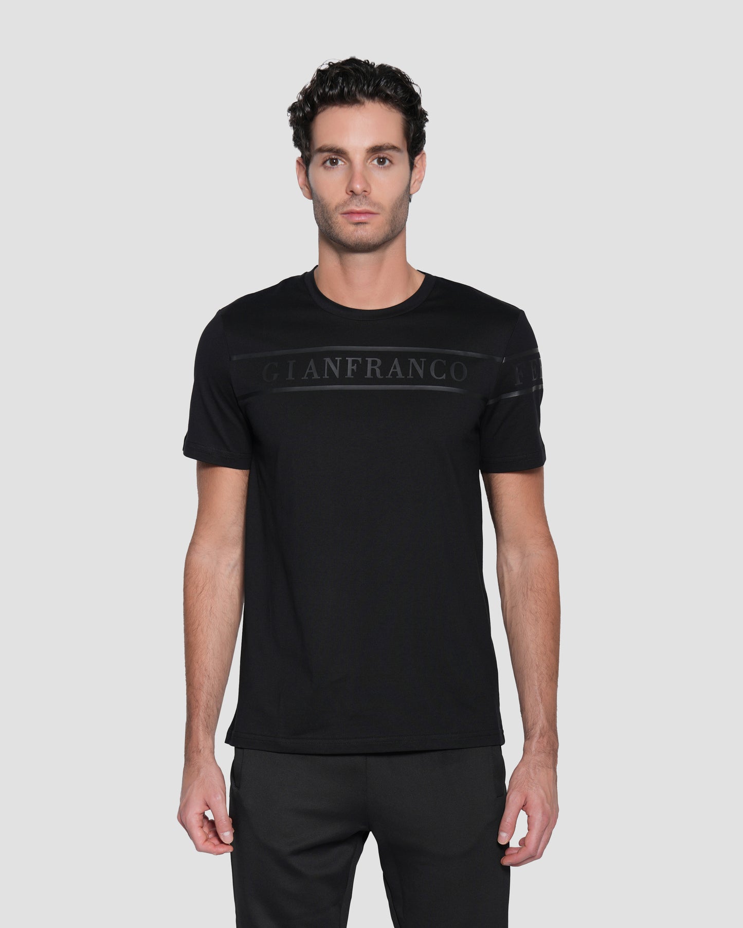 Logo Print Black T-shirt