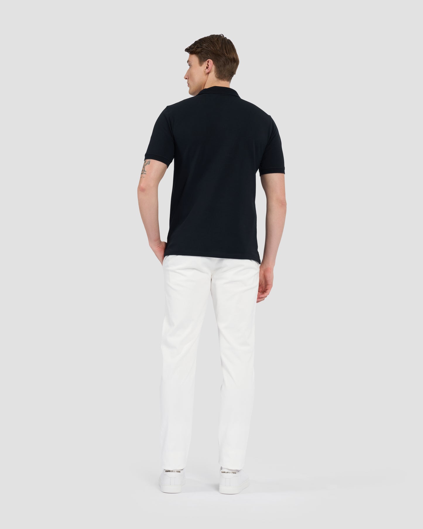 Contrast Brand Taped Polo Shirt