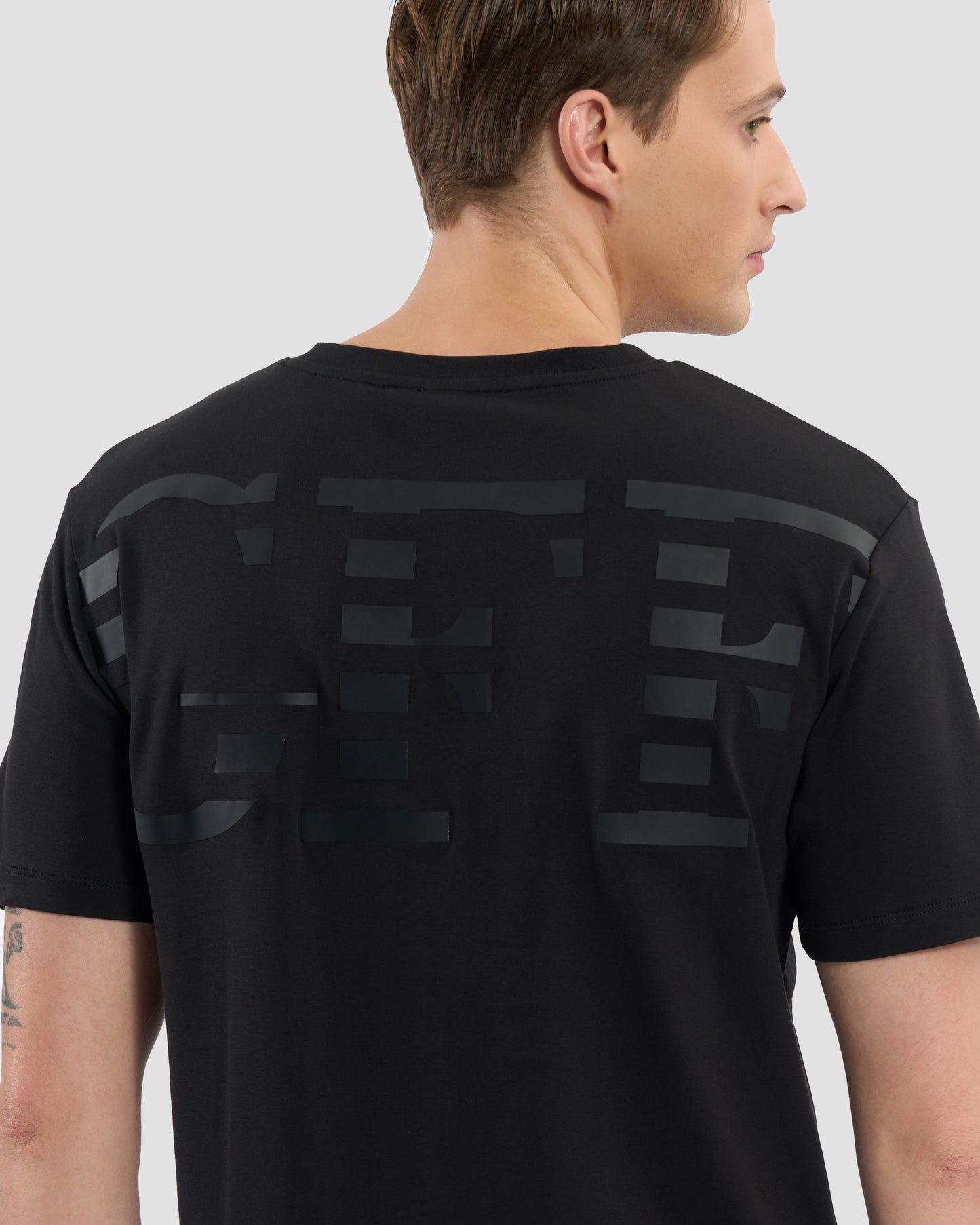 Striped GFF Monogram Print T-Shirt