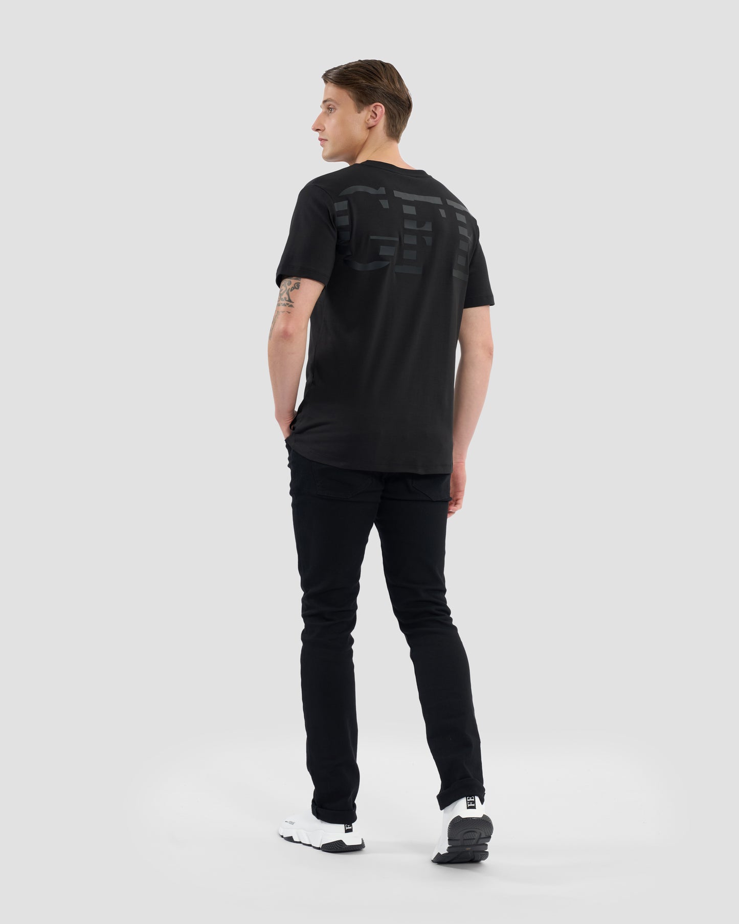 Striped GFF Monogram Print T-Shirt