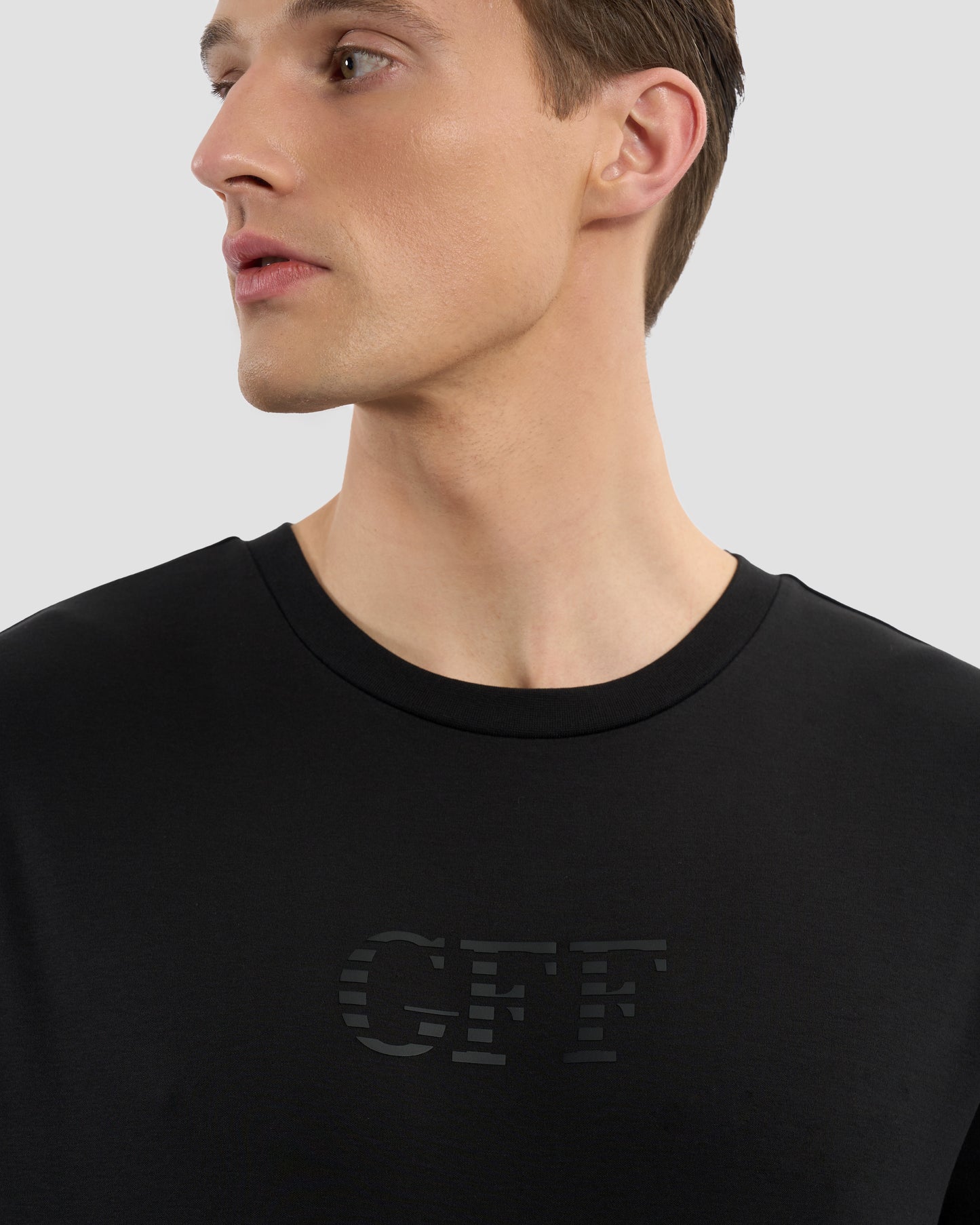 Striped GFF Monogram Print T-Shirt