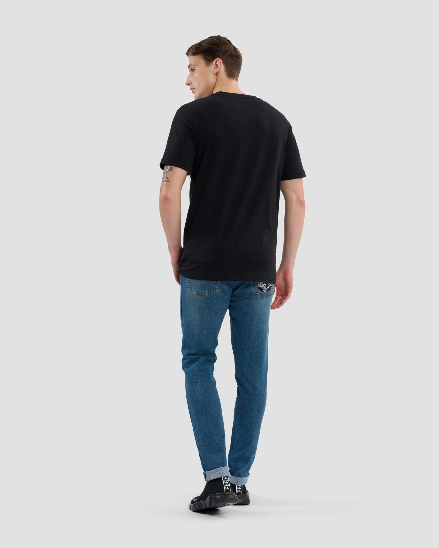 Monochrome Embroidered Ferré T-Shirt