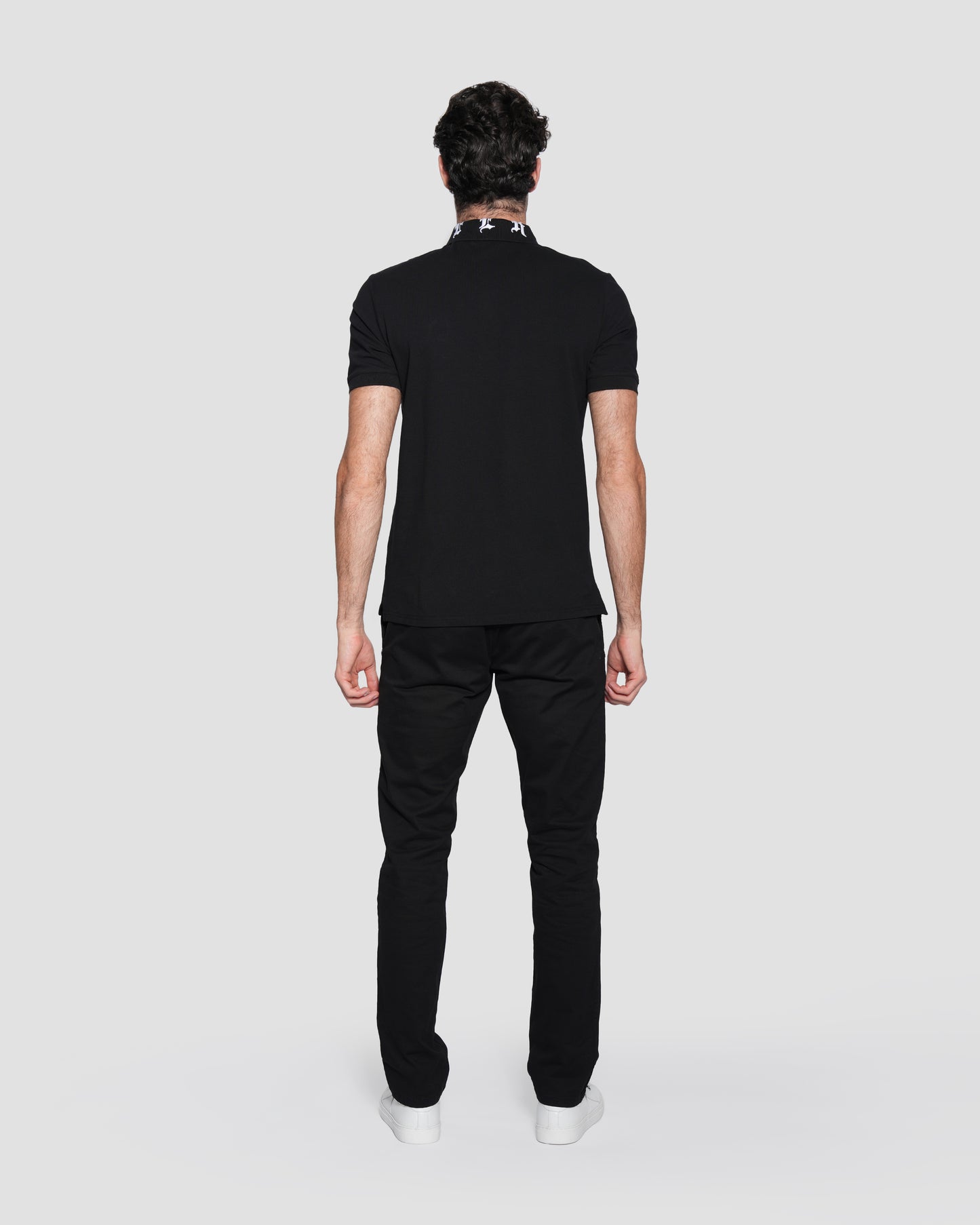 Gothic Logo-Embroidered Collar Polo shirt