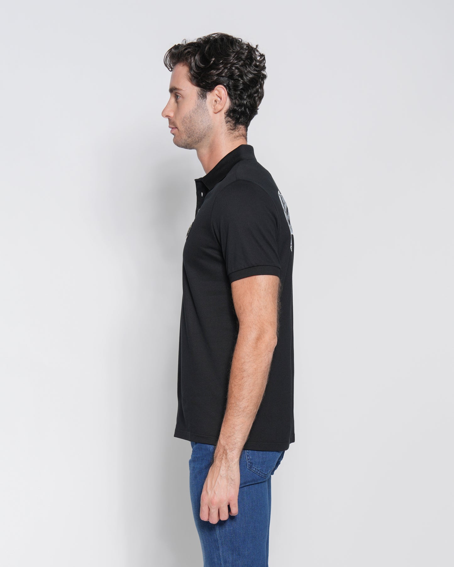 Graphic Print Polo Shirt