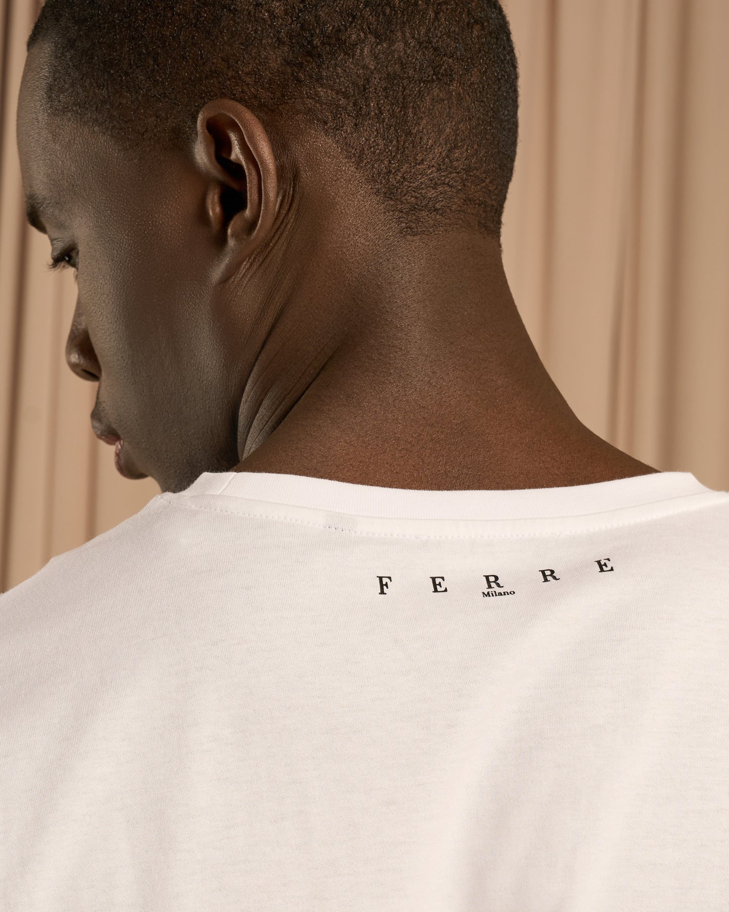 Flock Print Cotton T-Shirt