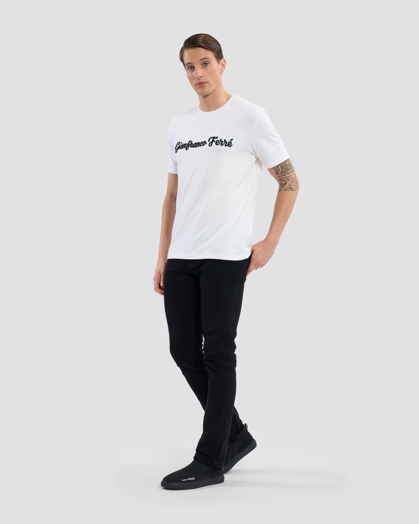 Script Brand Embroidered T-Shirt