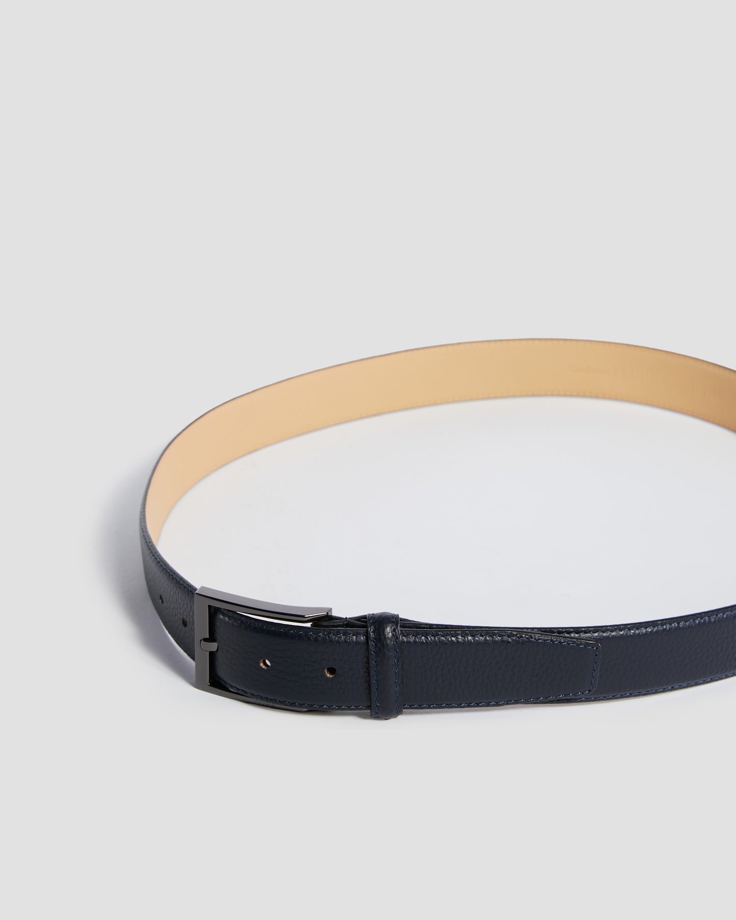 Pebbled Leather Finish Belt