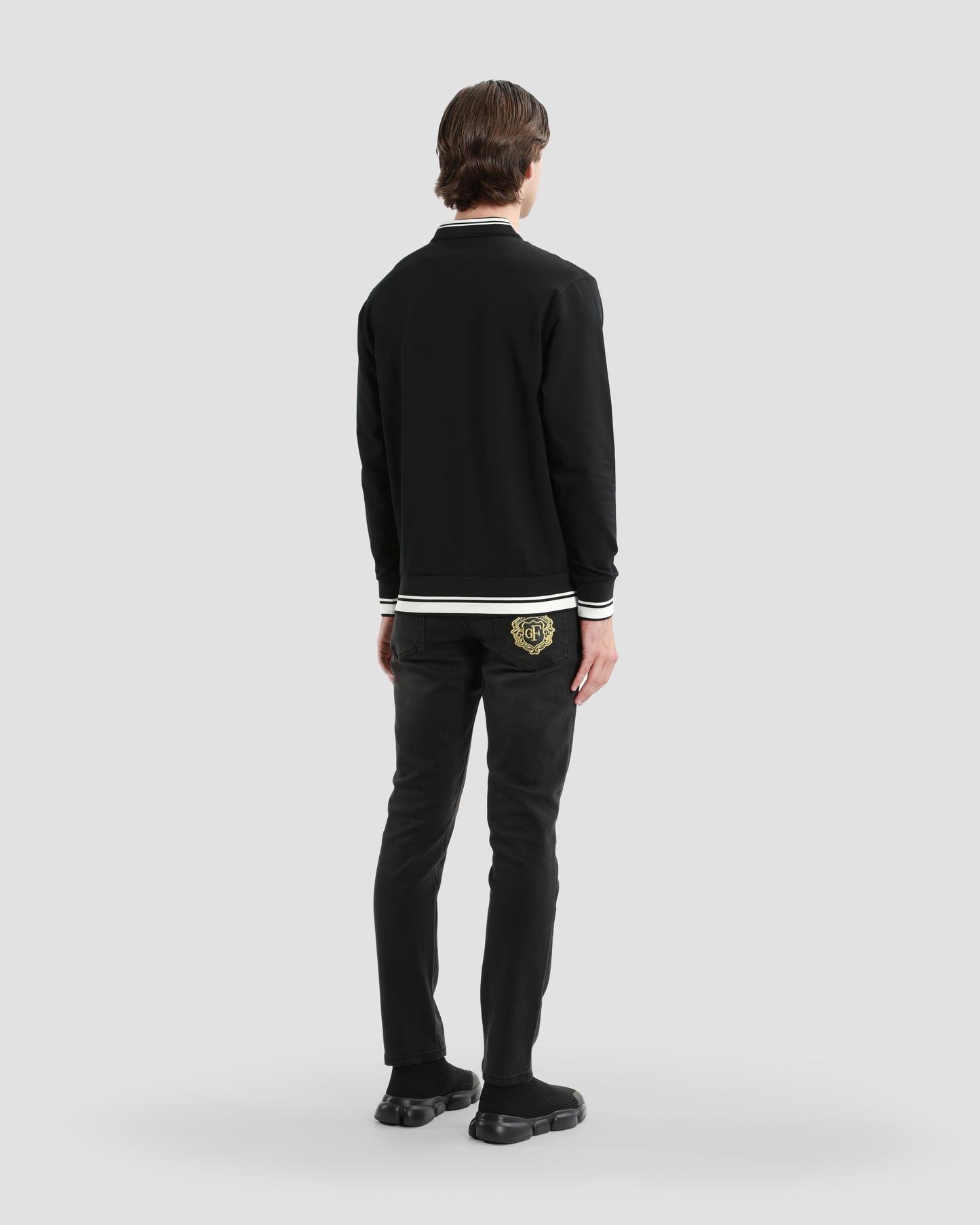 Contrast Ribbing Sweatshirt