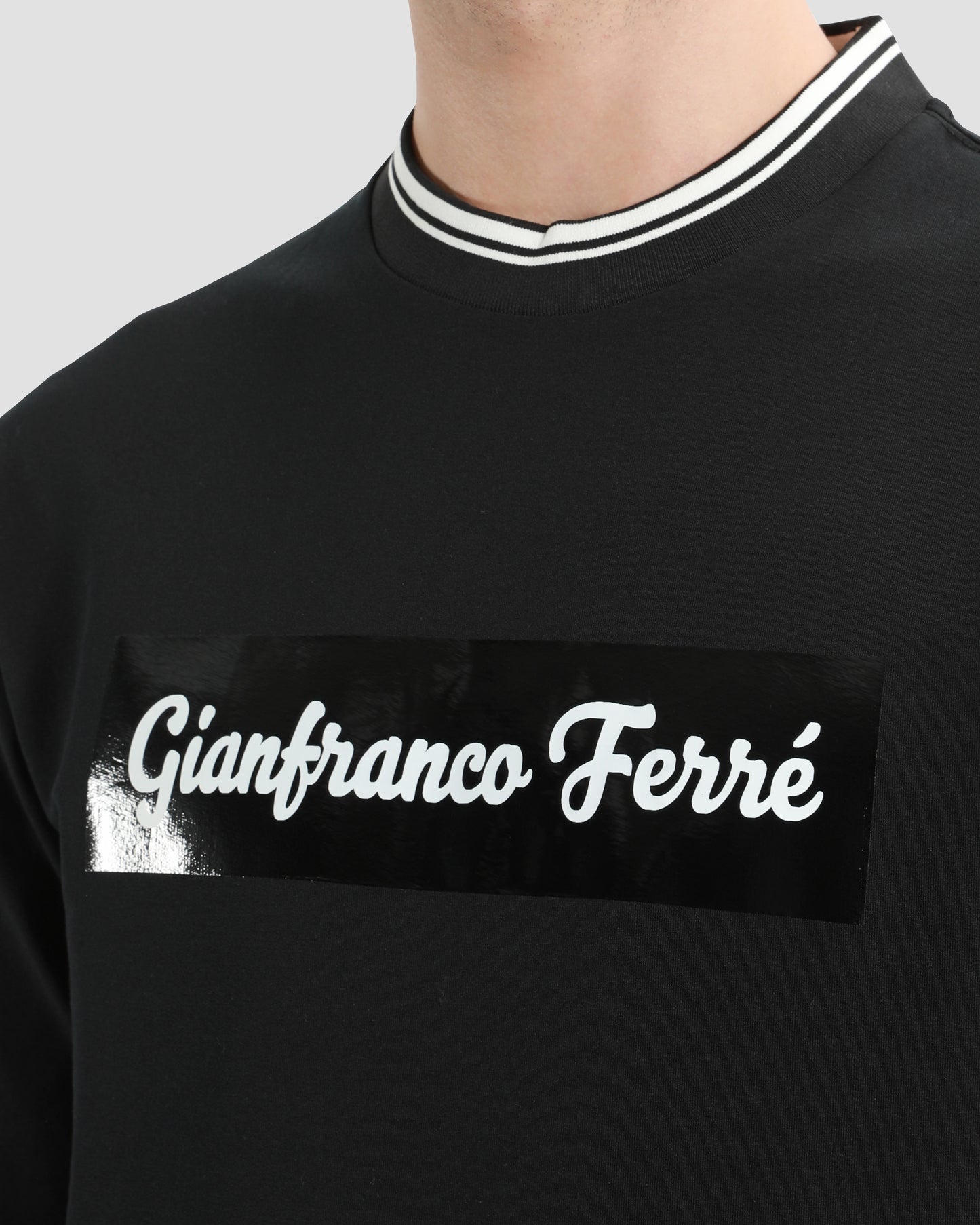 Contrast Ribbing Sweatshirt
