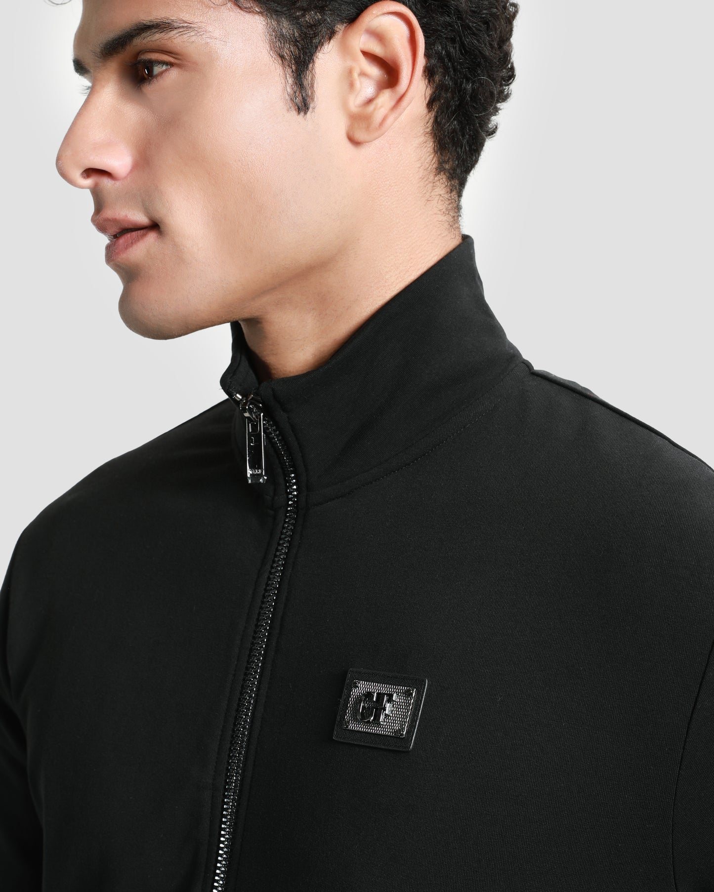 Monochrome Script Logo Tracksuit Jacket