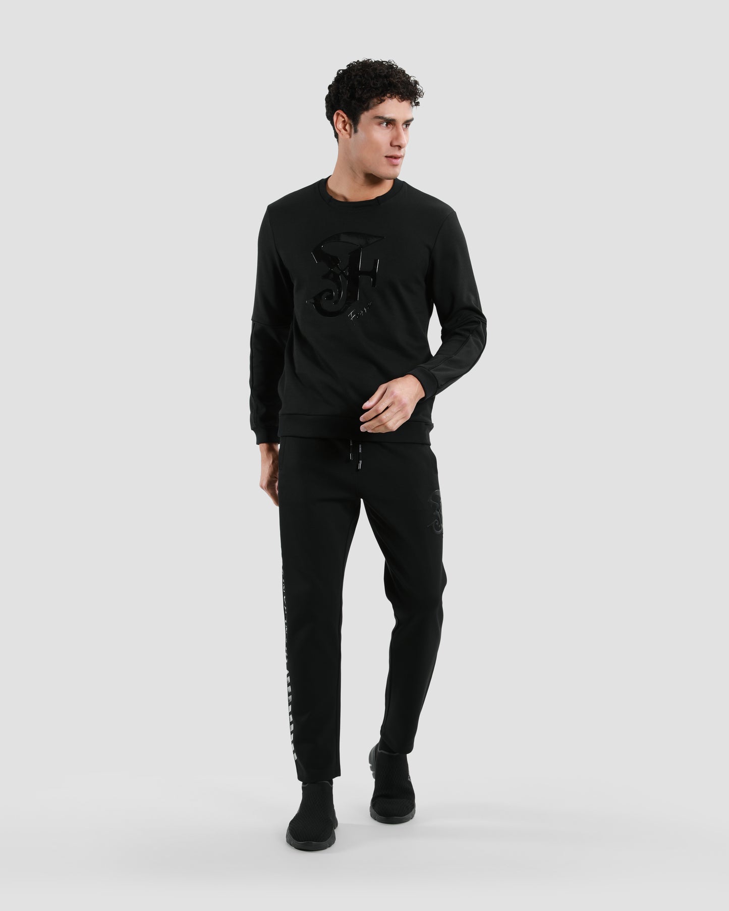 Solid Tone Script Logo Sweatshirt
