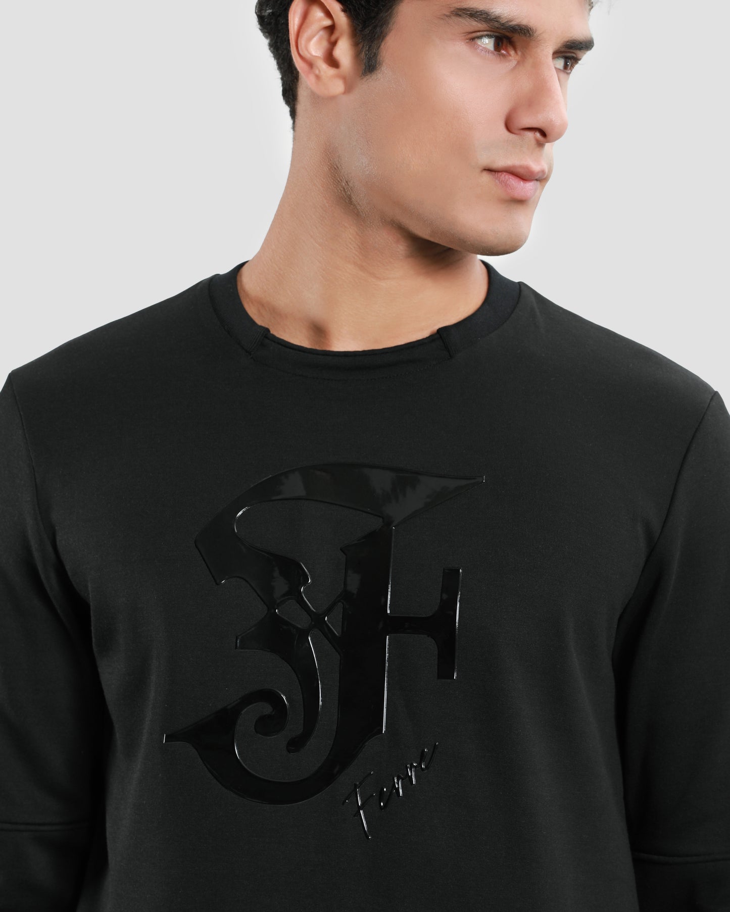 Solid Tone Script Logo Sweatshirt