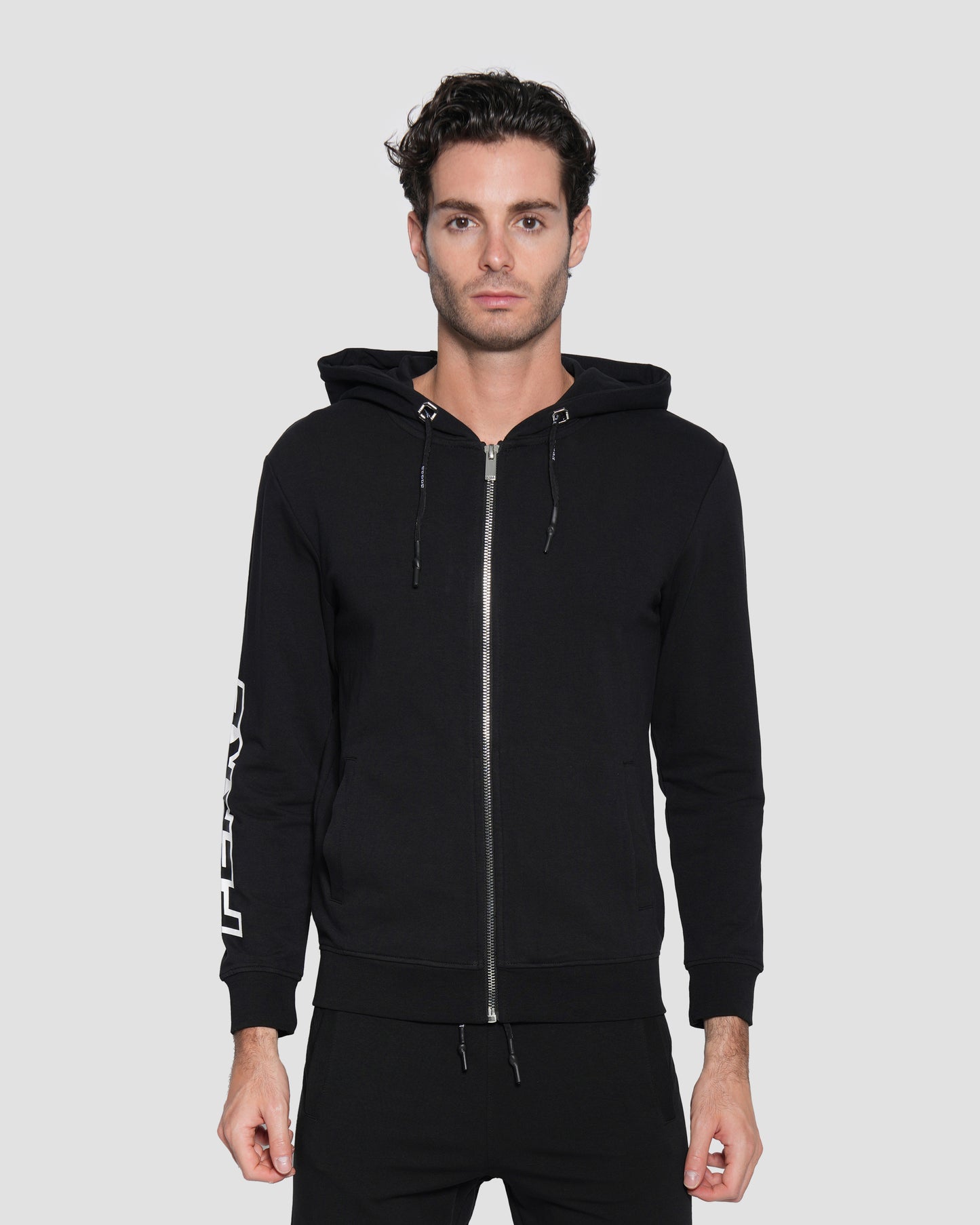 Printed Logo Zip Hoodie Jacket