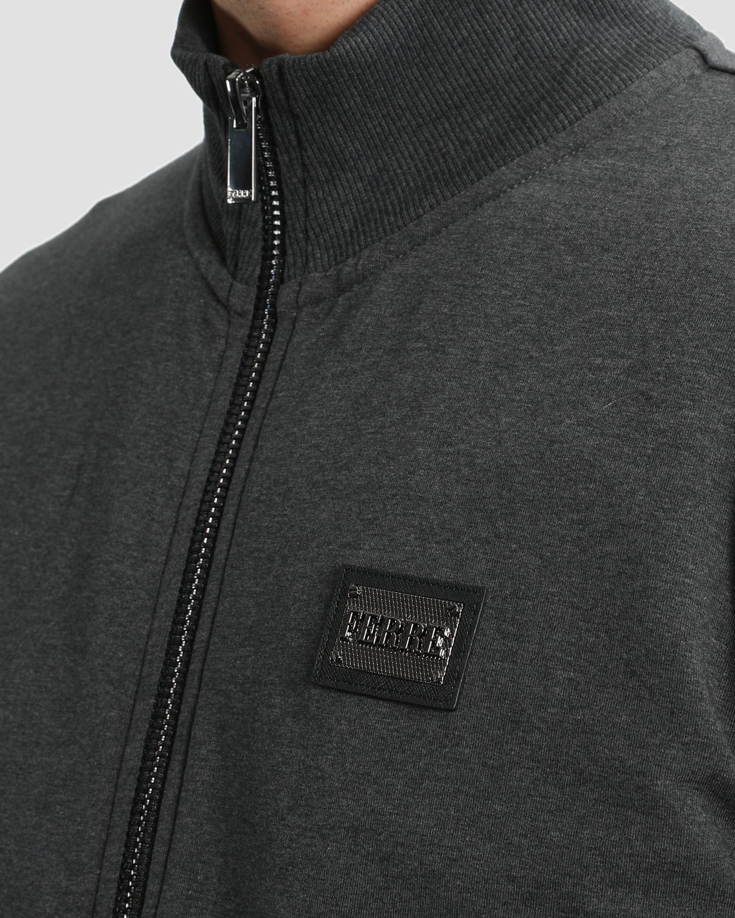 Grey Embroidered Back Tracksuit Jacket