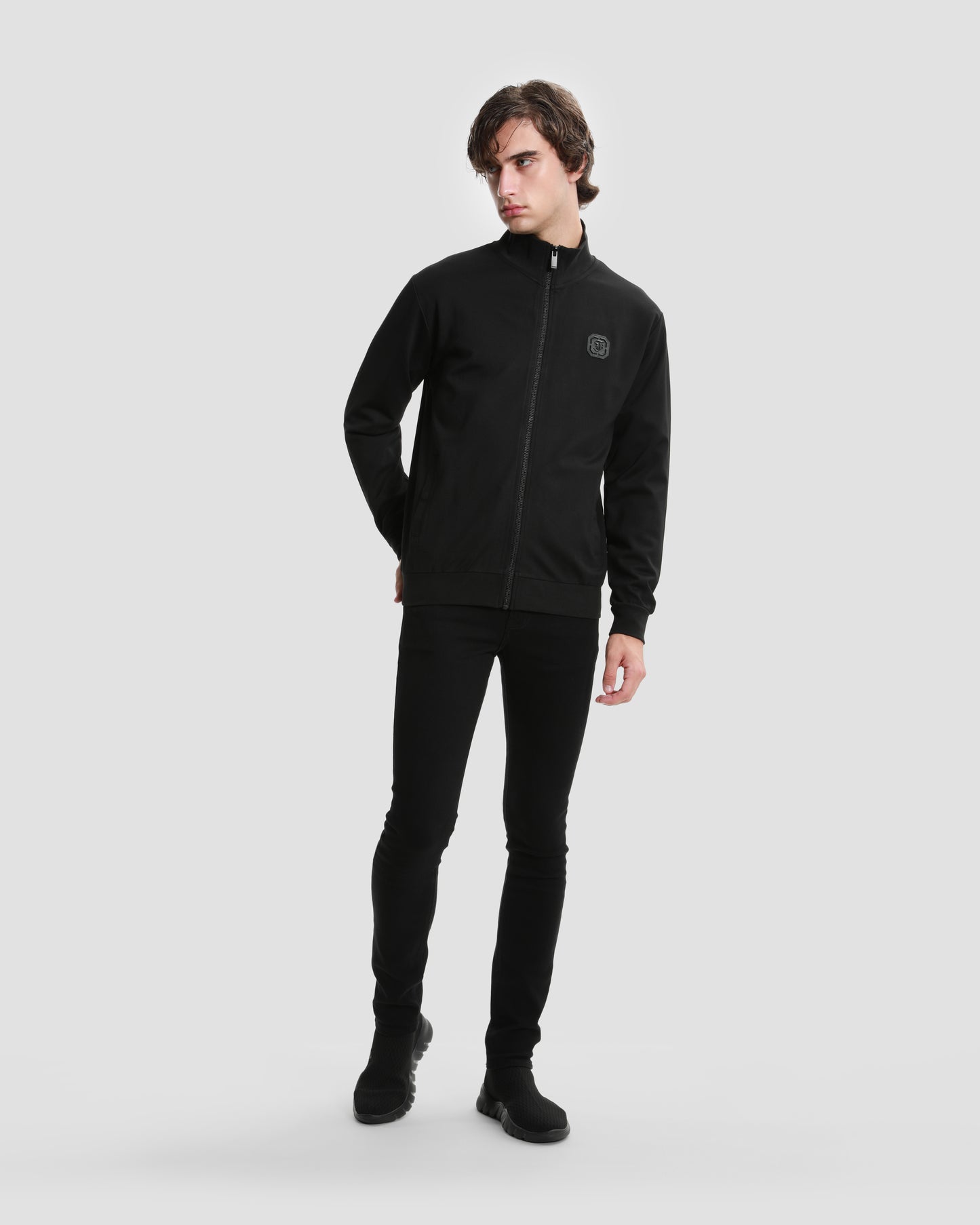 Printed Back Zip Tracksuit Jacket