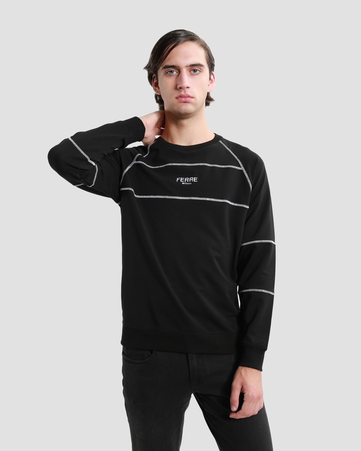 Contrast Stitchings Sweatshirt