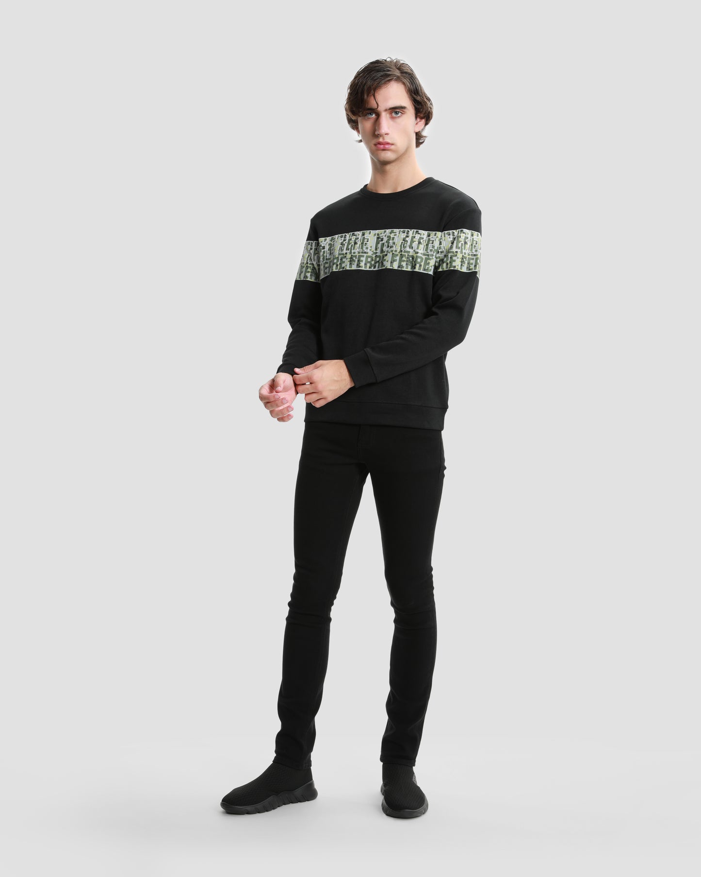 Camo Detailed Branding Sweatshirt