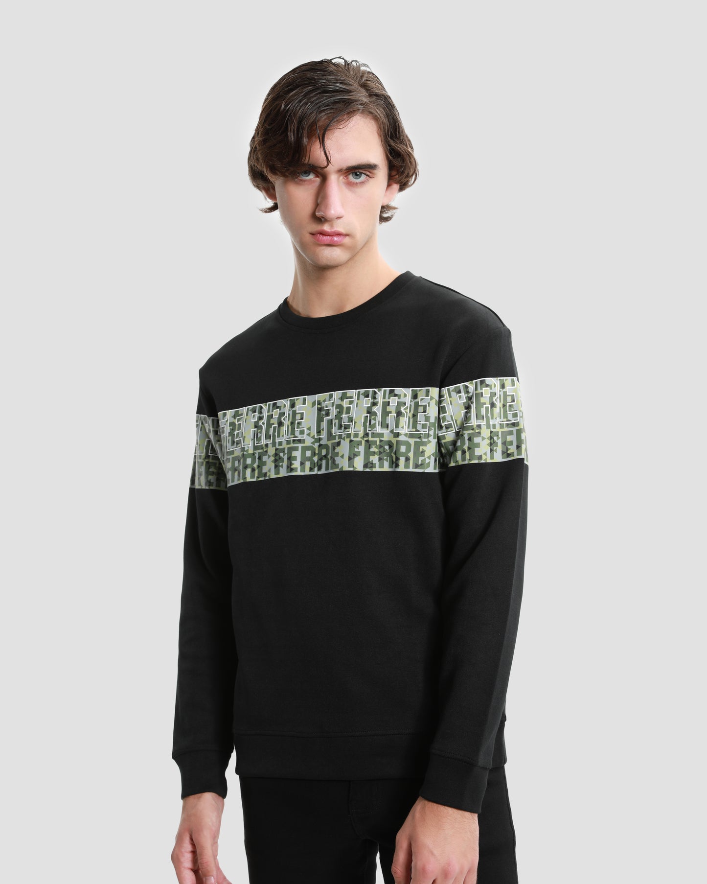 Camo Detailed Branding Sweatshirt