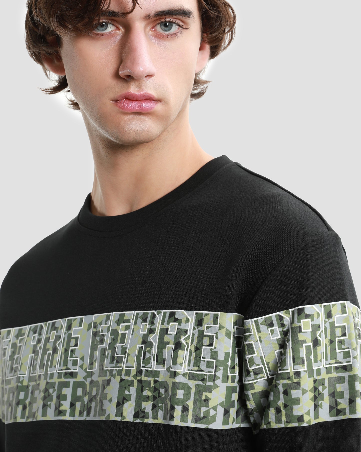 Camo Detailed Branding Sweatshirt