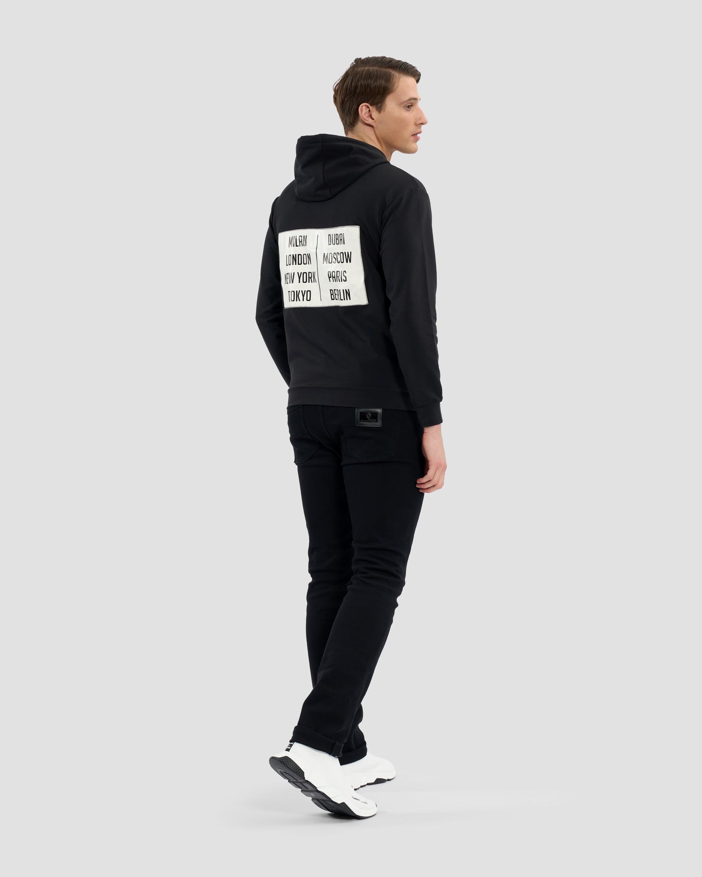 Brand Patched Hoodie Jacket