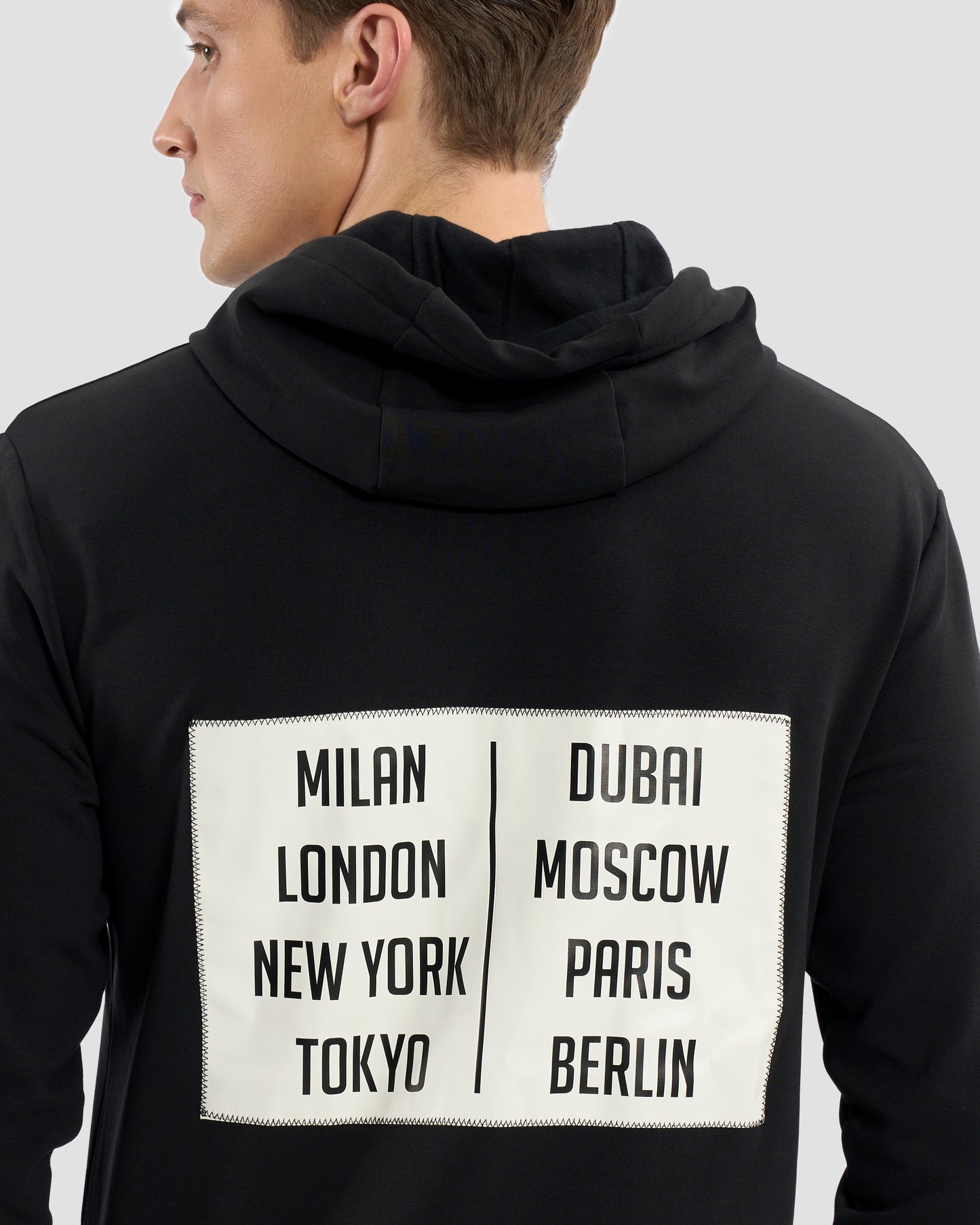 Brand Patched Hoodie Jacket