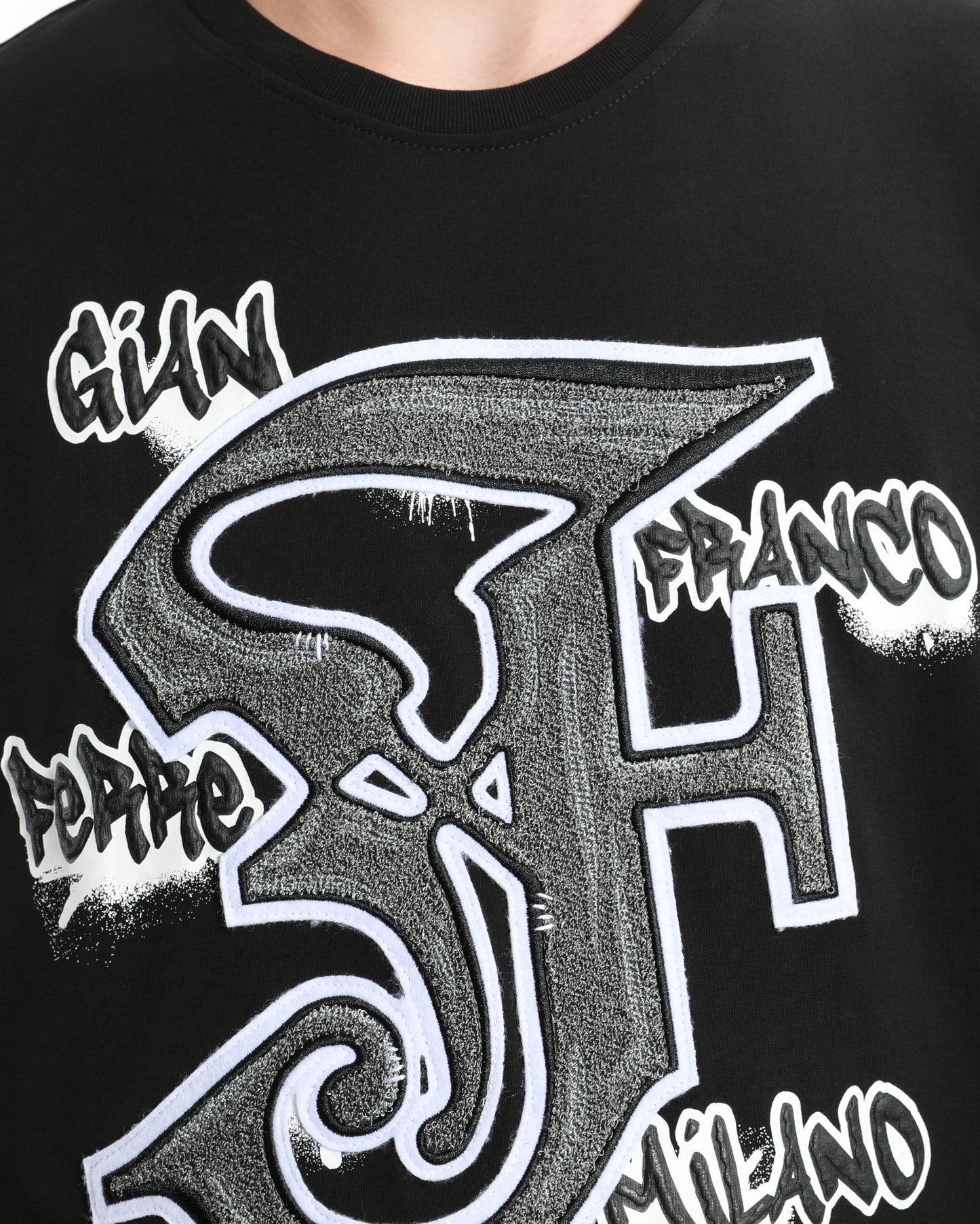 Street Art Brand Detailed Sweatshirt