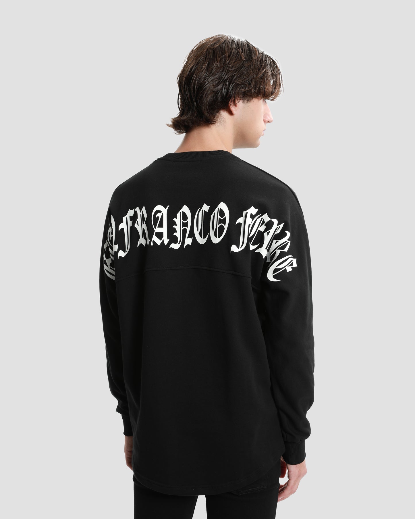 Goth Script Printed Sweatshirt